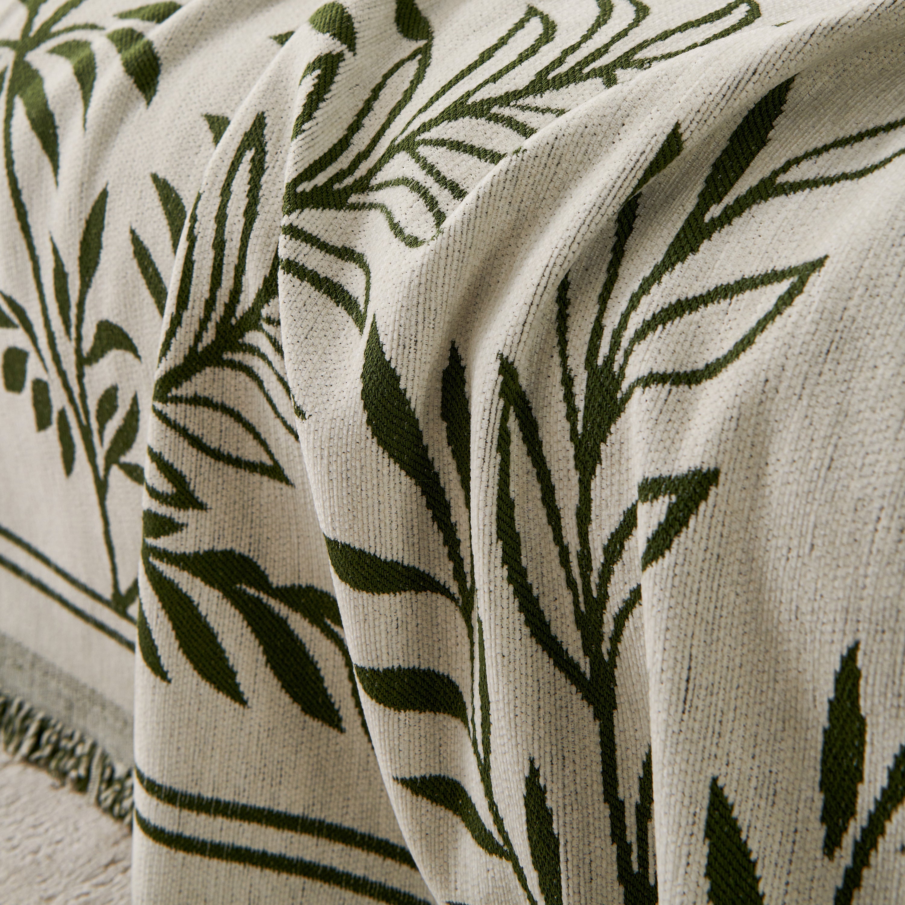 Modern Minimalist Chenille Willow Leaf Pattern Couch Cover Blanket, Luxurious Blankets For The Sofa