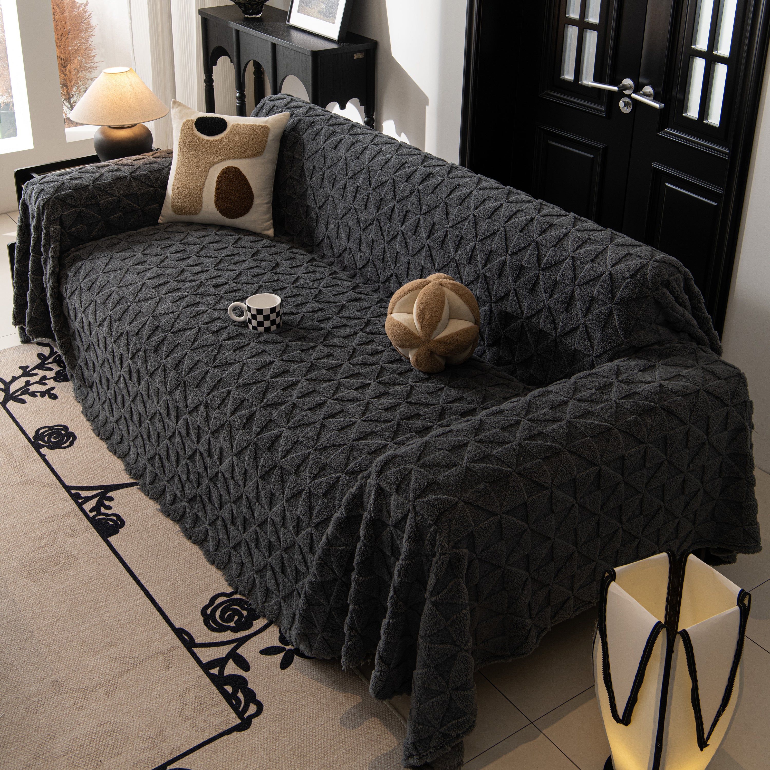 Plush Soft Couch Cover For Sofa And Furniture Lightweight Throw Blankets For Sectional Couch