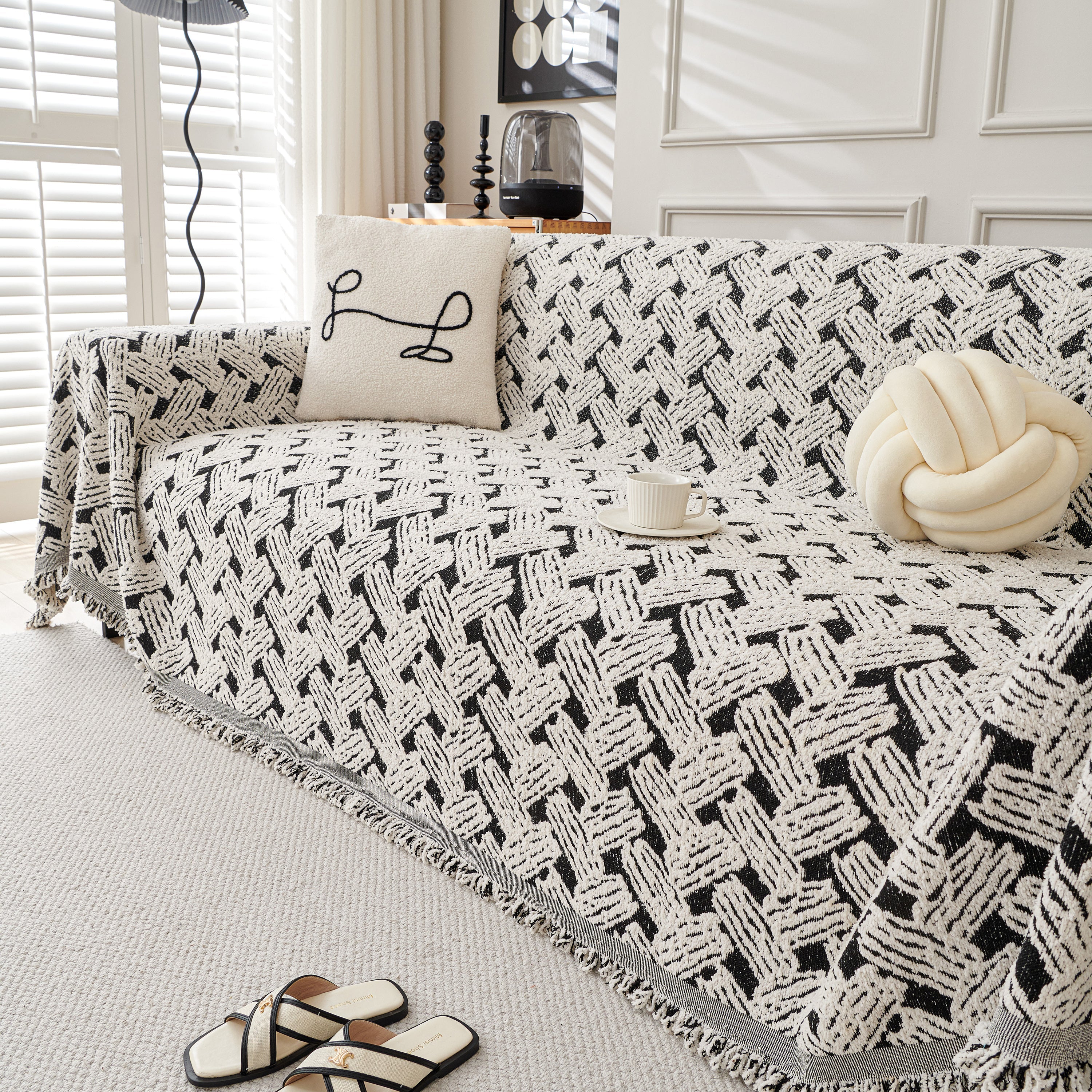 Oversized Reversible Couch Covers Sheet Blanket, L-shape U-shaped Sectional Protector For Cats Dogs