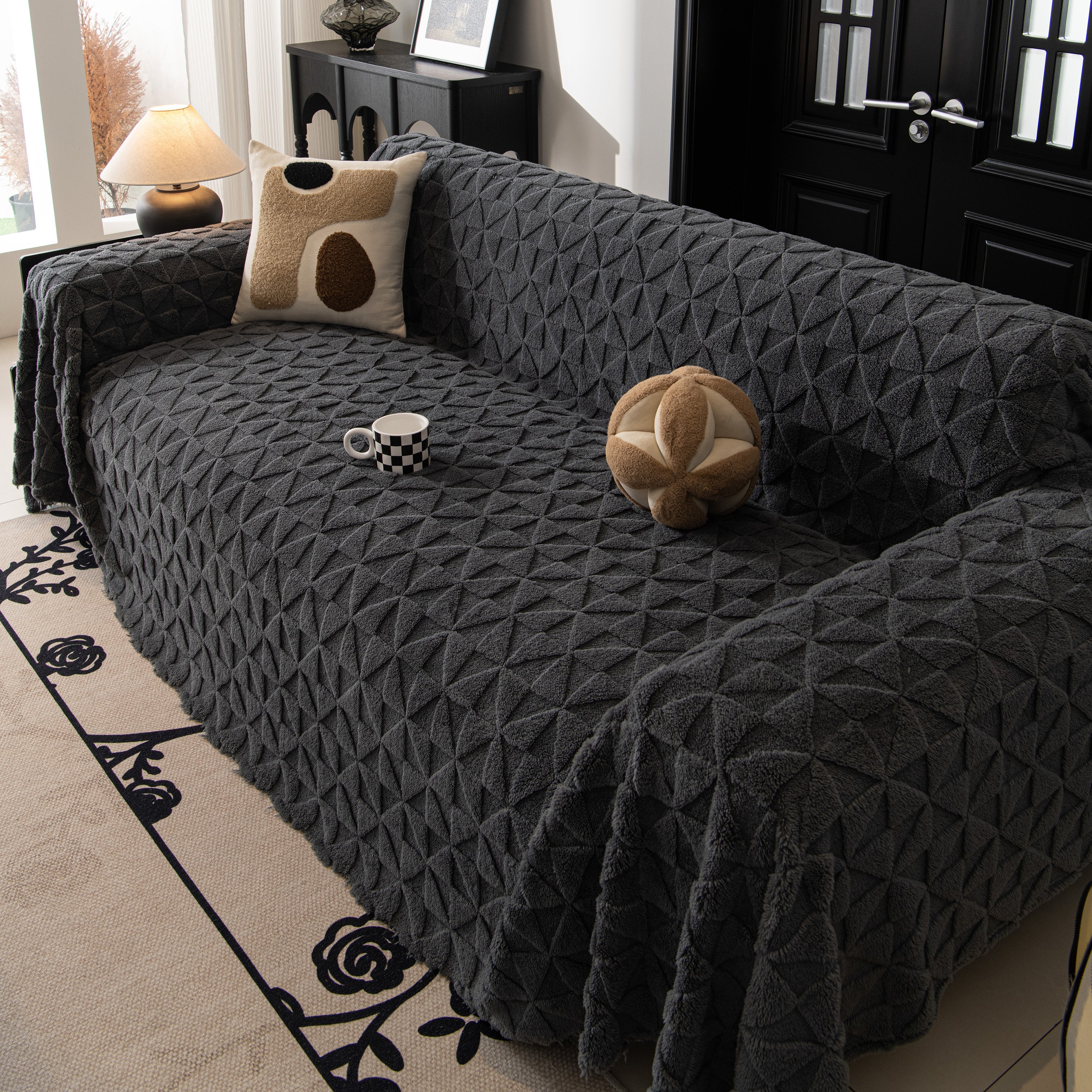 Plush Soft Couch Cover For Sofa And Furniture Lightweight Throw Blankets For Sectional Couch