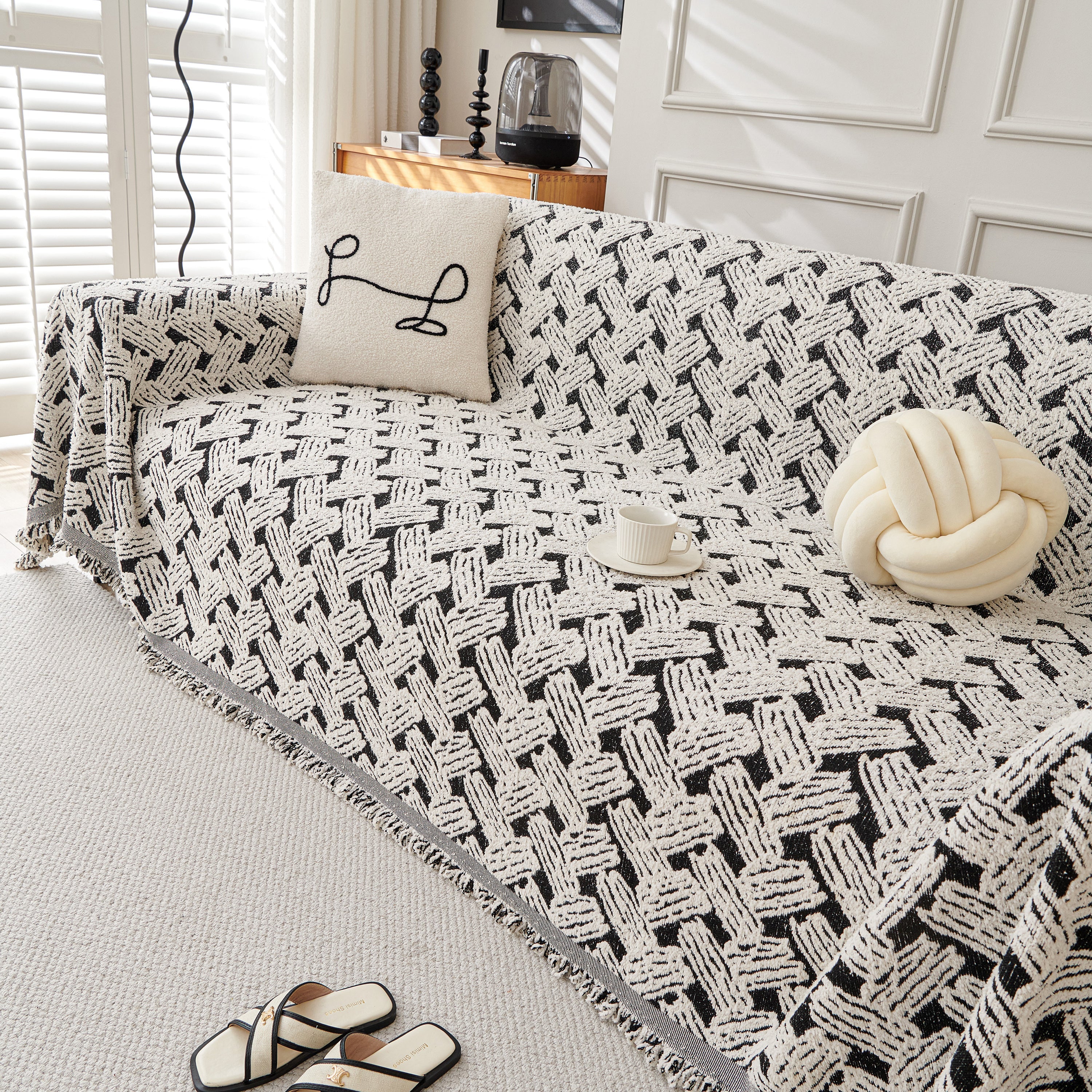 Oversized Reversible Couch Covers Sheet Blanket, L-shape U-shaped Sectional Protector For Cats Dogs
