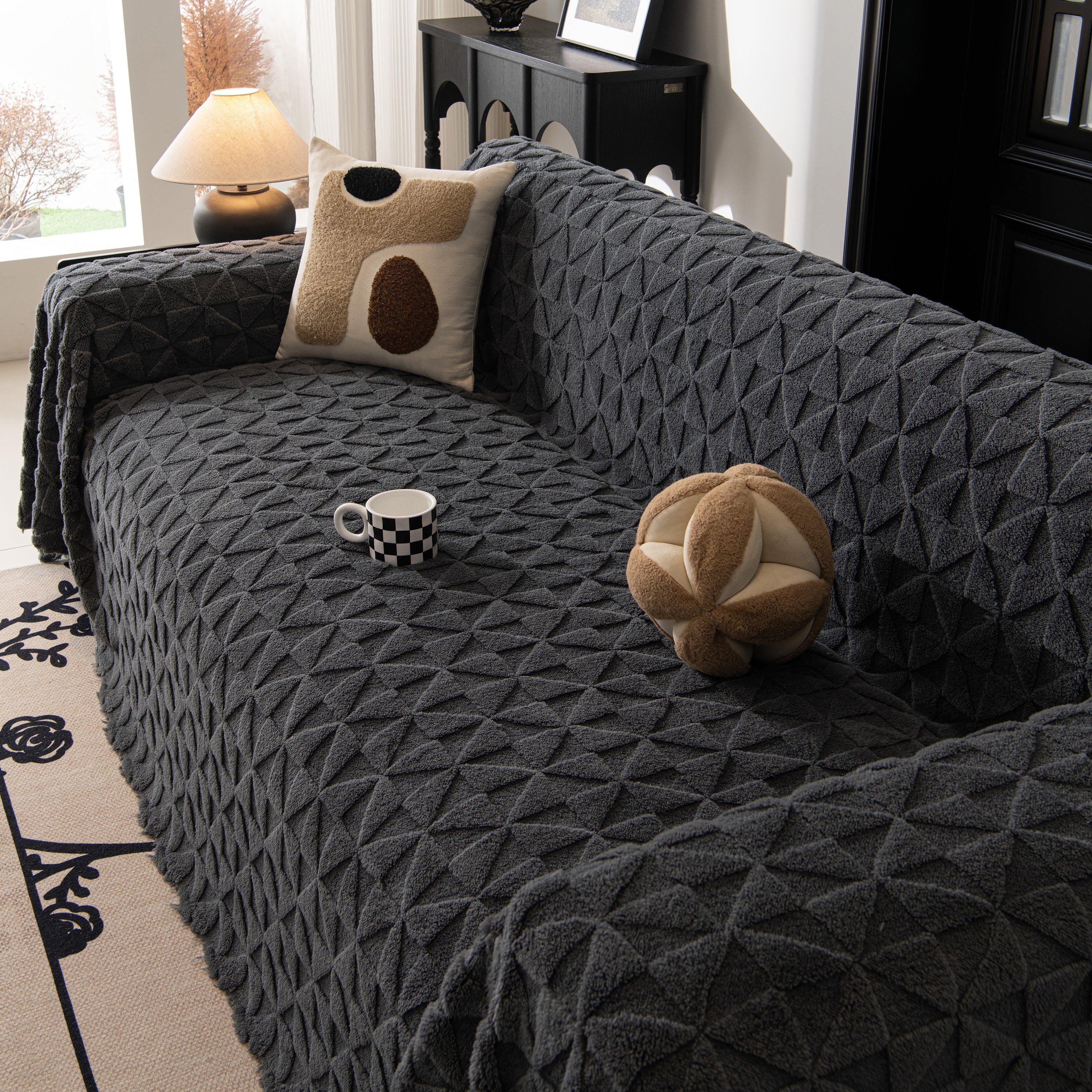 Plush Soft Couch Cover For Sofa And Furniture Lightweight Throw Blankets For Sectional Couch