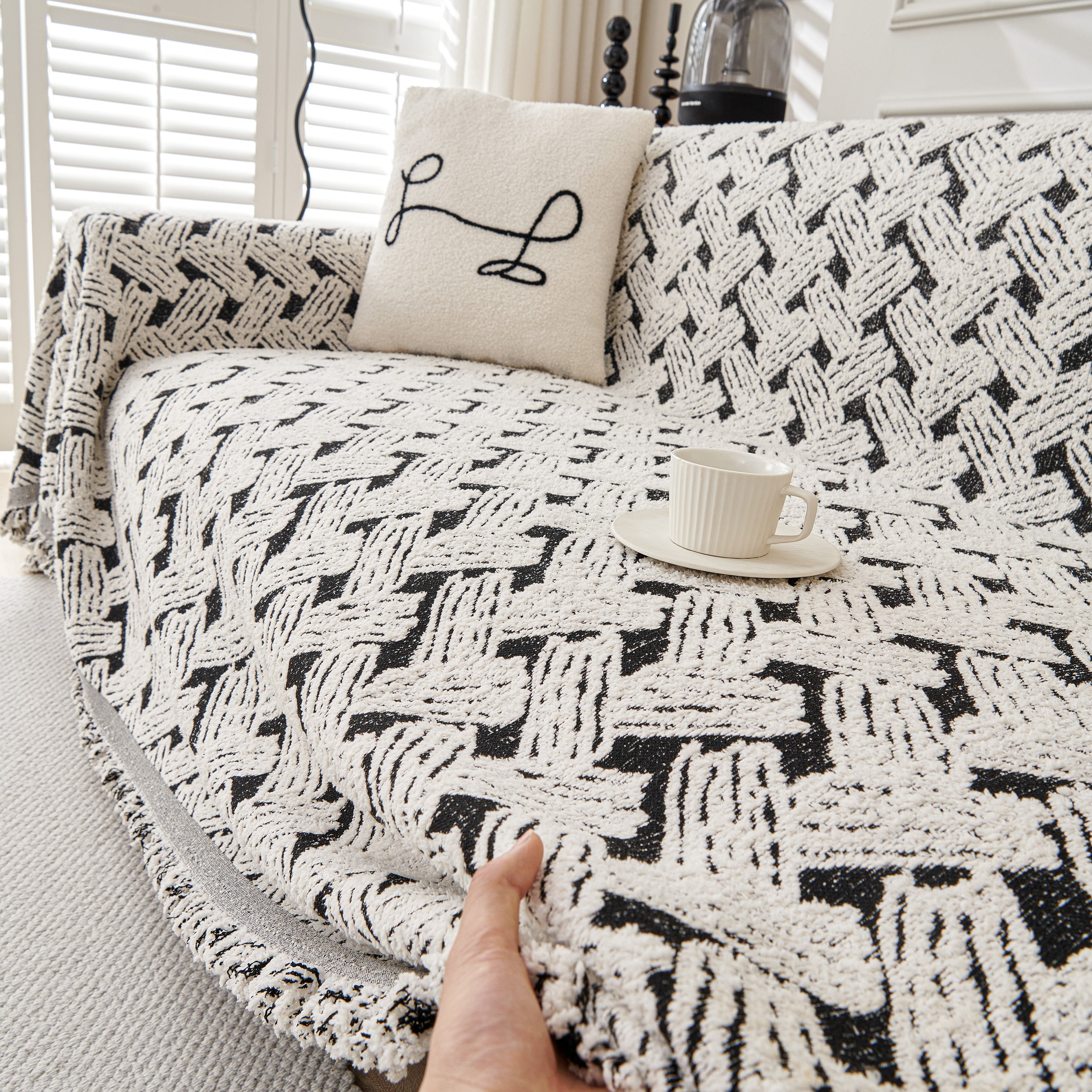 Oversized Reversible Couch Covers Sheet Blanket, L-shape U-shaped Sectional Protector For Cats Dogs