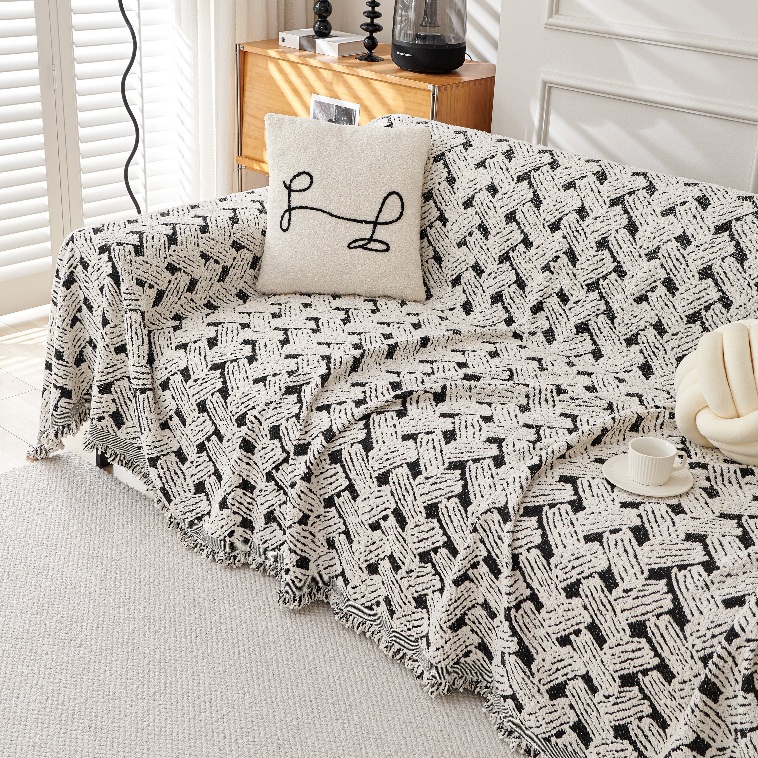 Oversized Reversible Couch Covers Sheet Blanket, L-shape U-shaped Sectional Protector For Cats Dogs