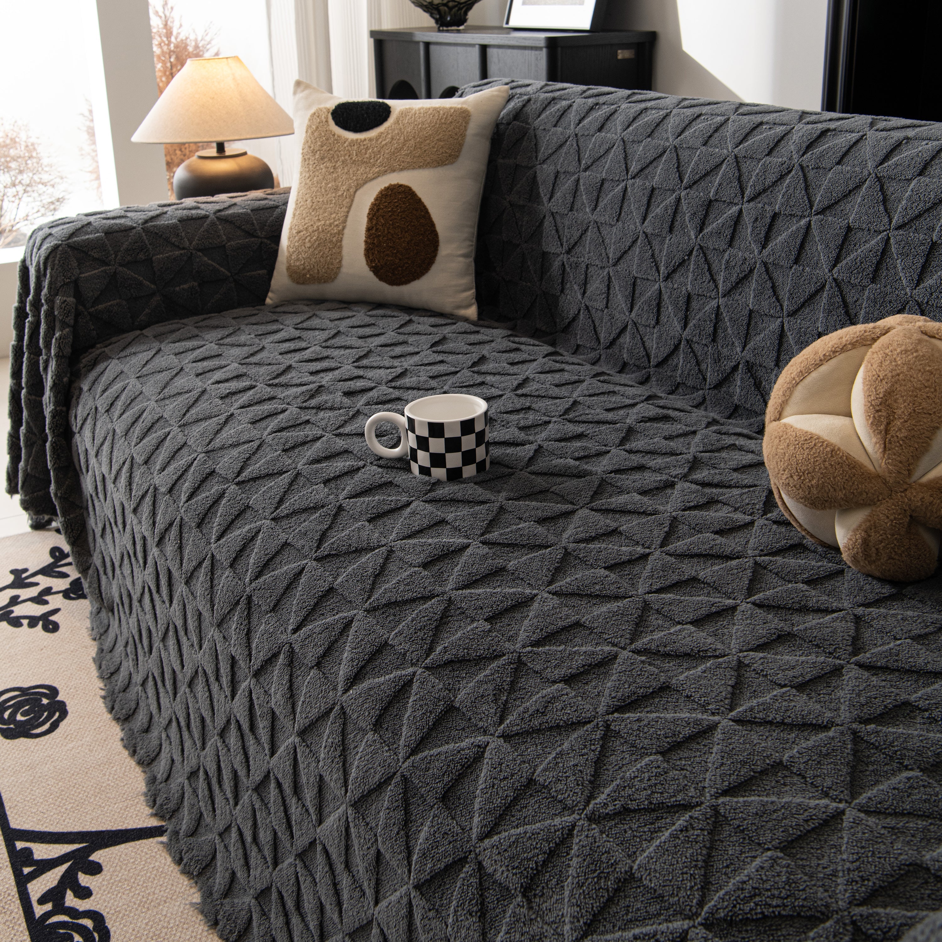 Plush Soft Couch Cover For Sofa And Furniture Lightweight Throw Blankets For Sectional Couch