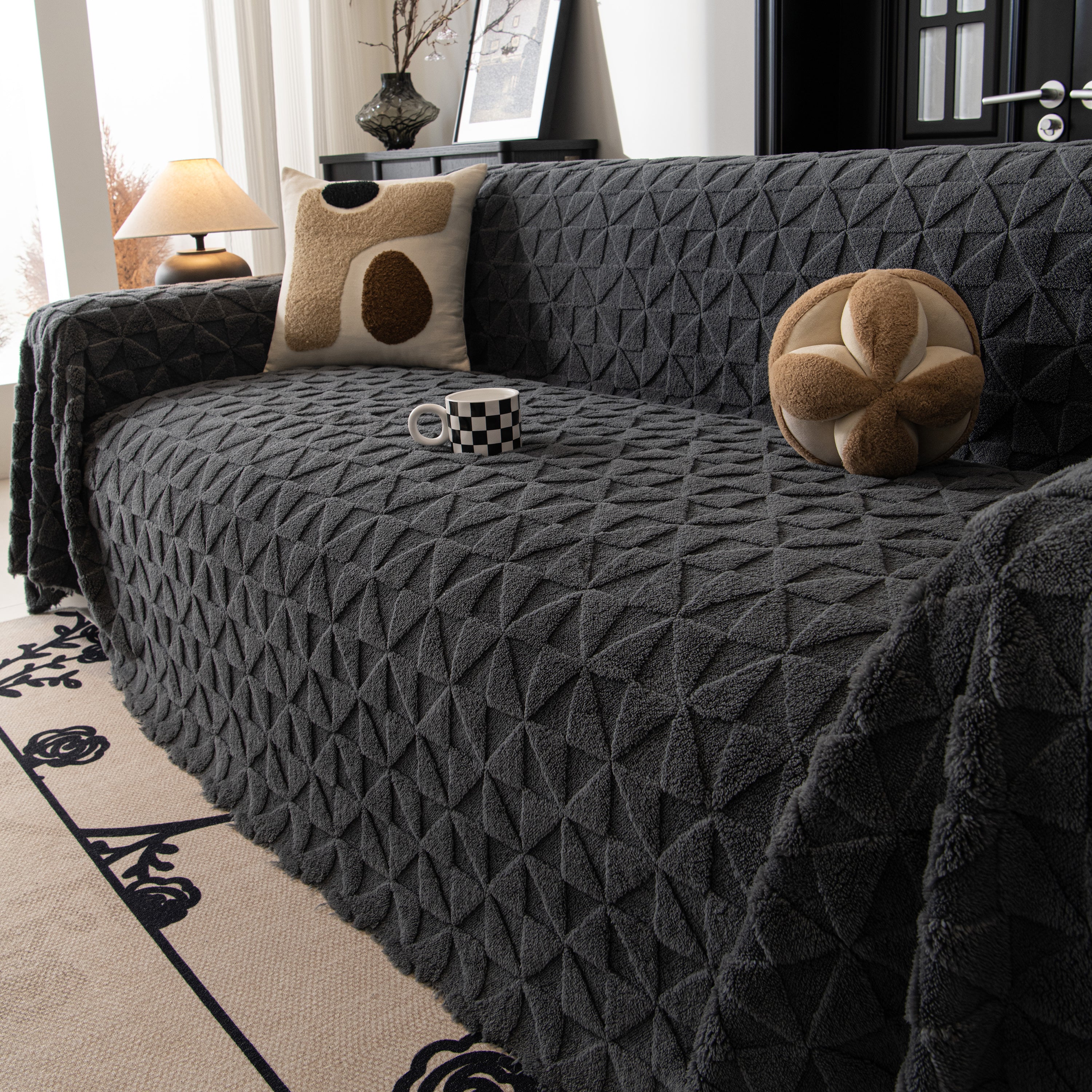Plush Soft Couch Cover For Sofa And Furniture Lightweight Throw Blankets For Sectional Couch