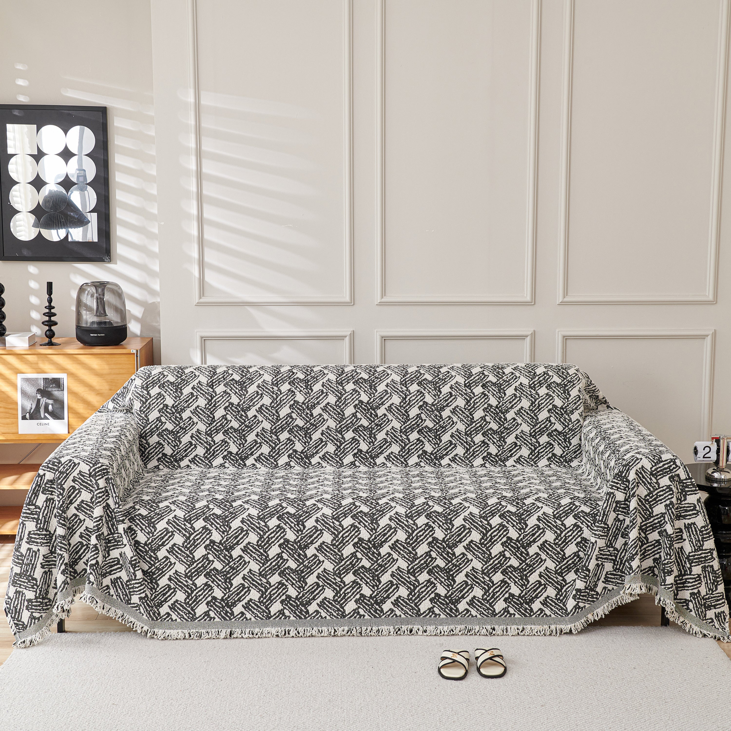Oversized Reversible Couch Covers Sheet Blanket, L-shape U-shaped Sectional Protector For Cats Dogs
