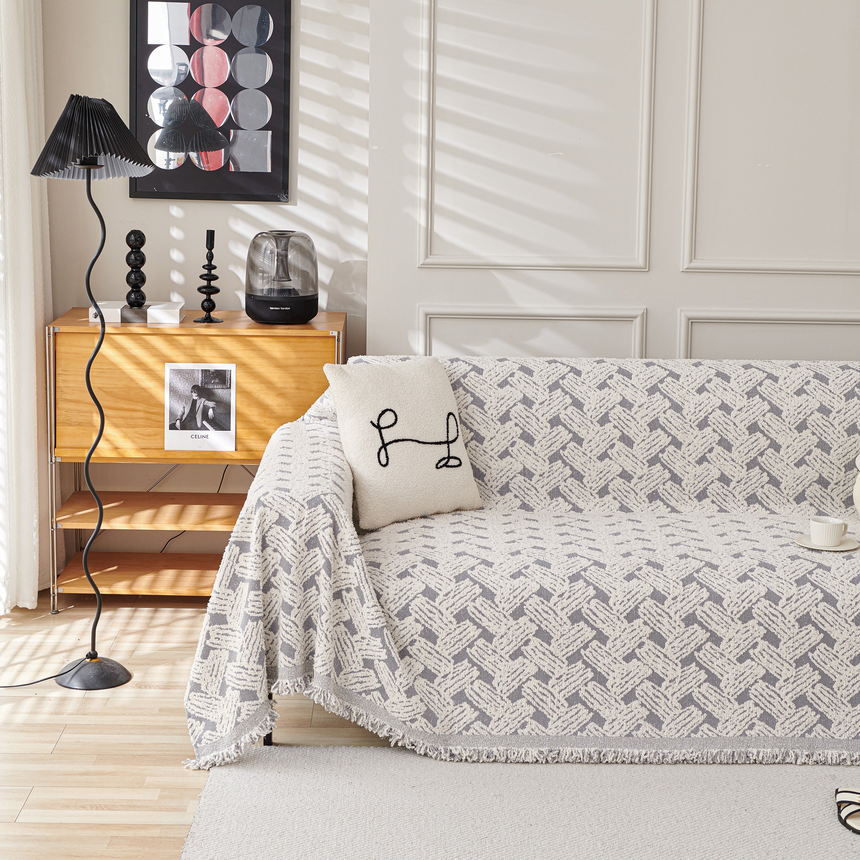 Oversized Reversible Couch Covers Sheet Blanket, L-shape U-shaped Sectional Protector For Cats Dogs