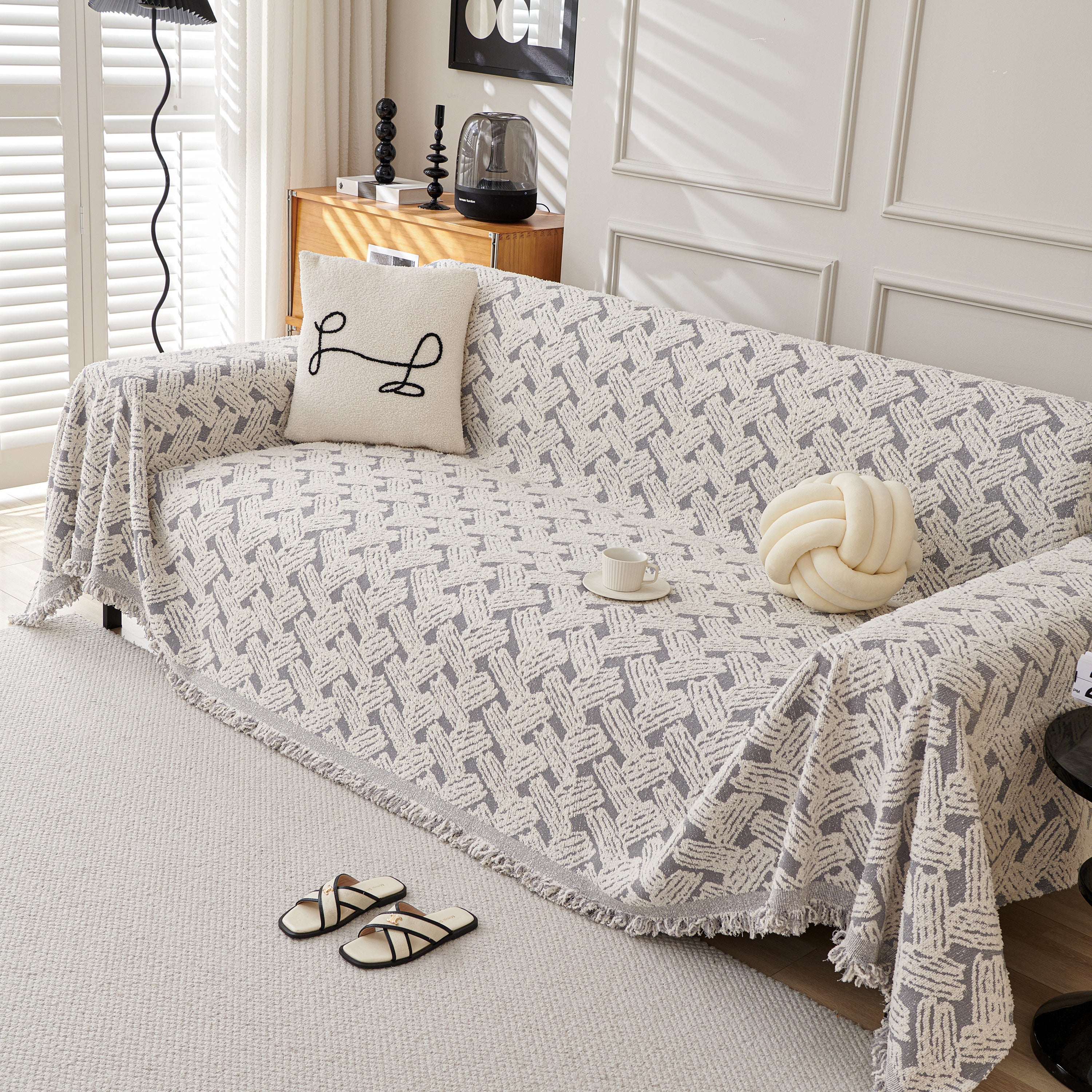 Oversized Reversible Couch Covers Sheet Blanket, L-shape U-shaped Sectional Protector For Cats Dogs