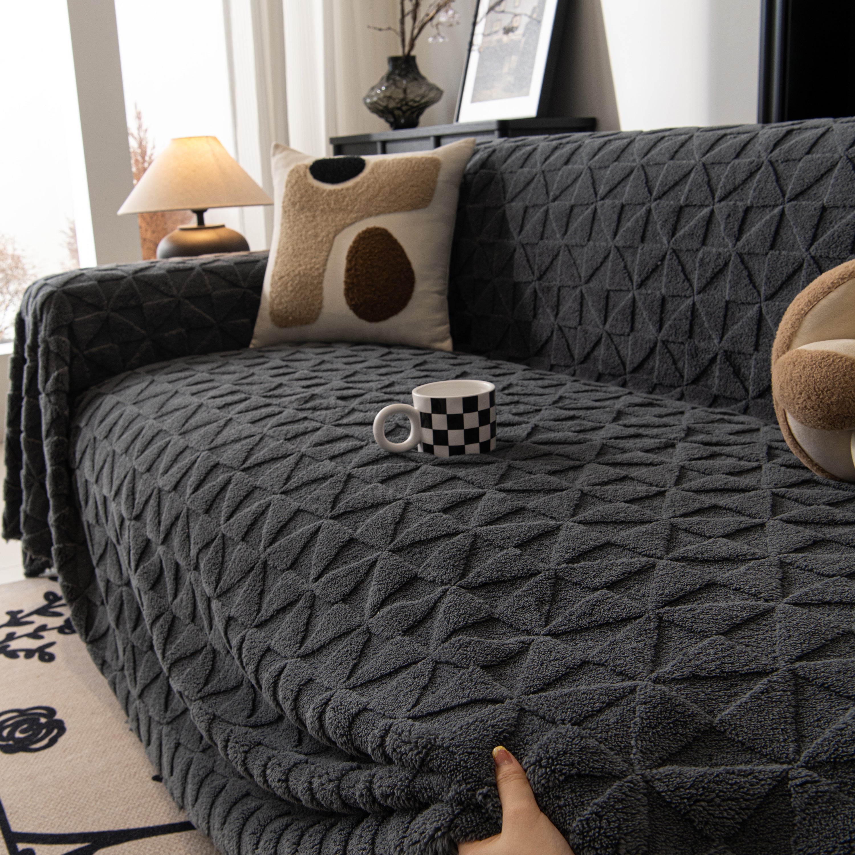 Plush Soft Couch Cover For Sofa And Furniture Lightweight Throw Blankets For Sectional Couch