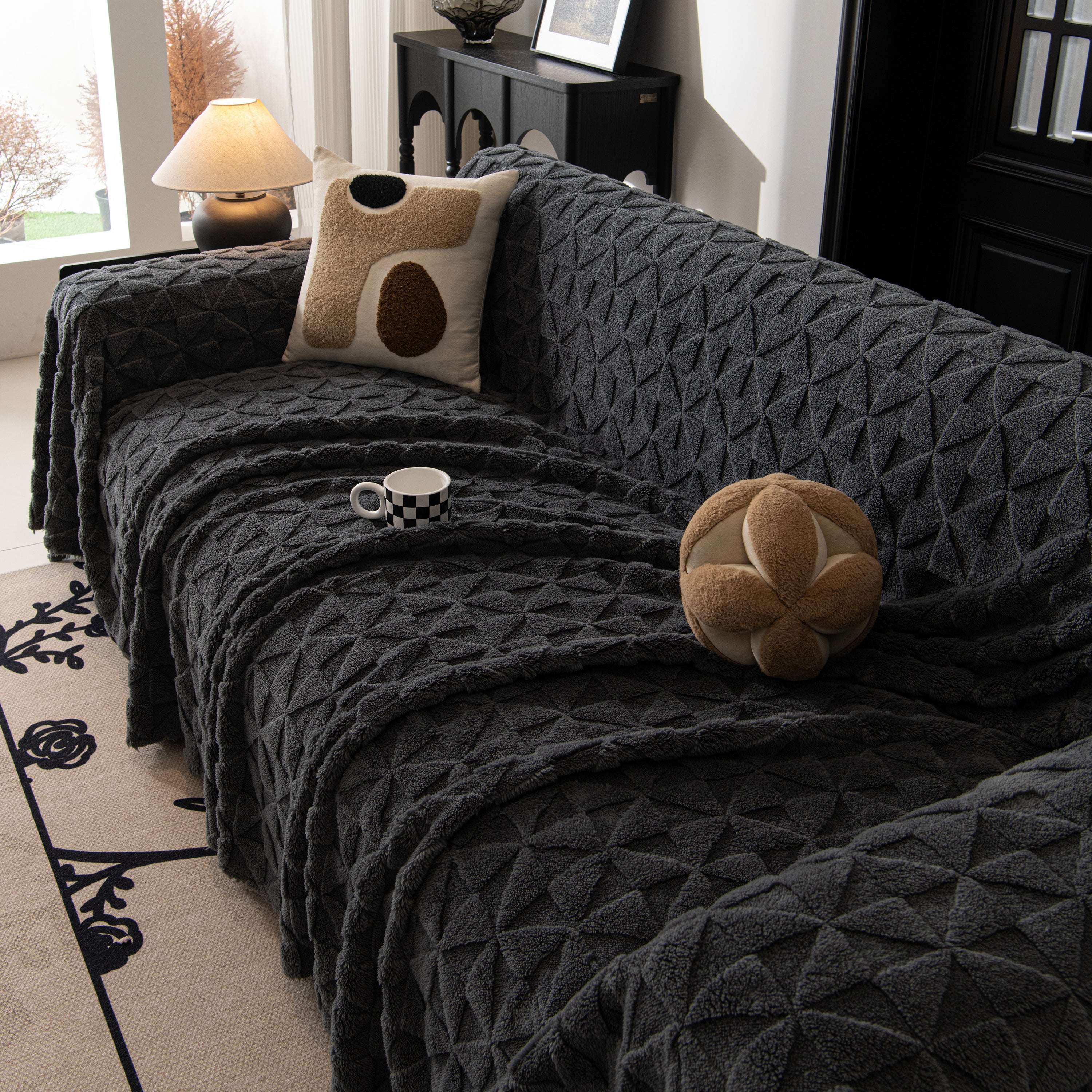 Plush Soft Couch Cover For Sofa And Furniture Lightweight Throw Blankets For Sectional Couch