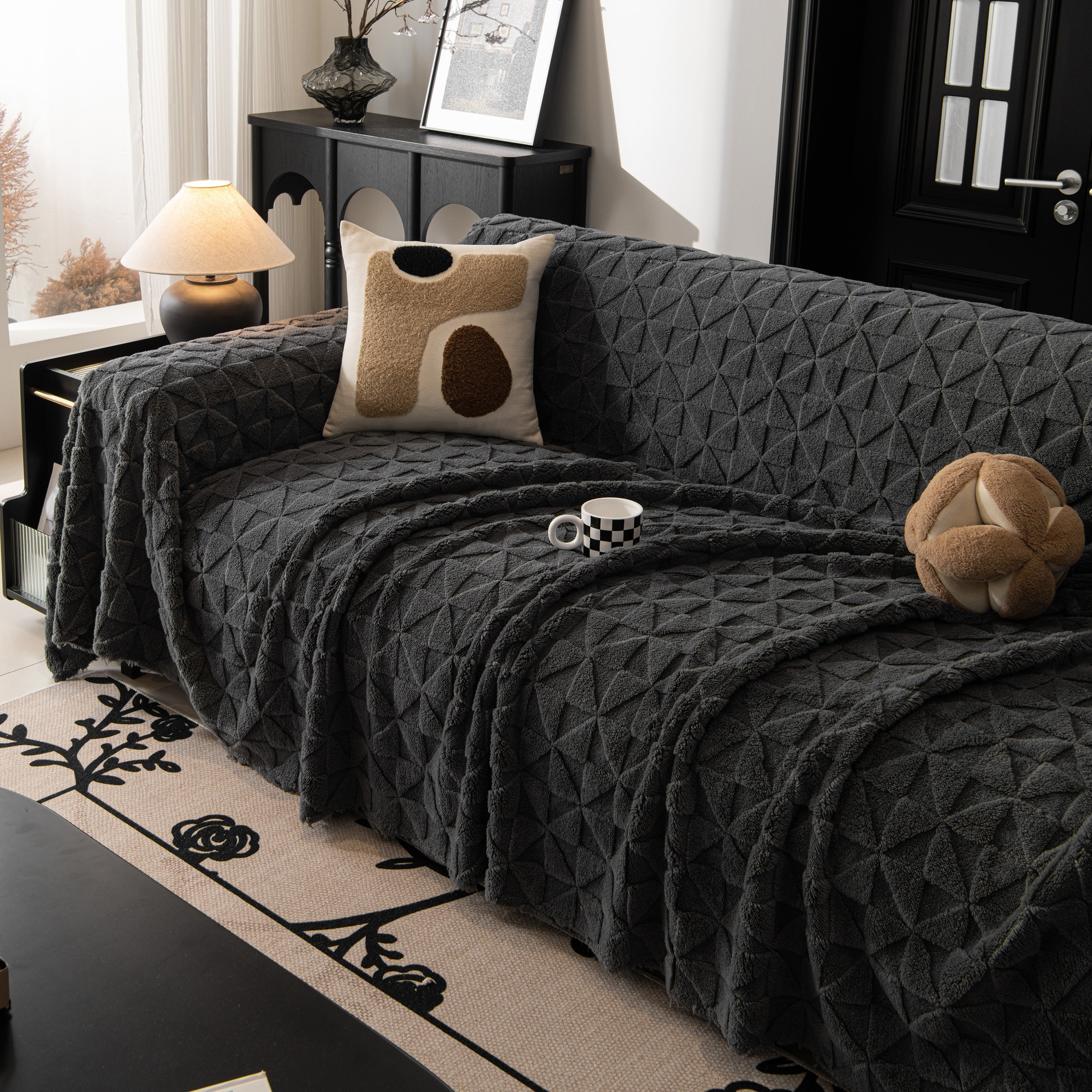 Plush Soft Couch Cover For Sofa And Furniture Lightweight Throw Blankets For Sectional Couch