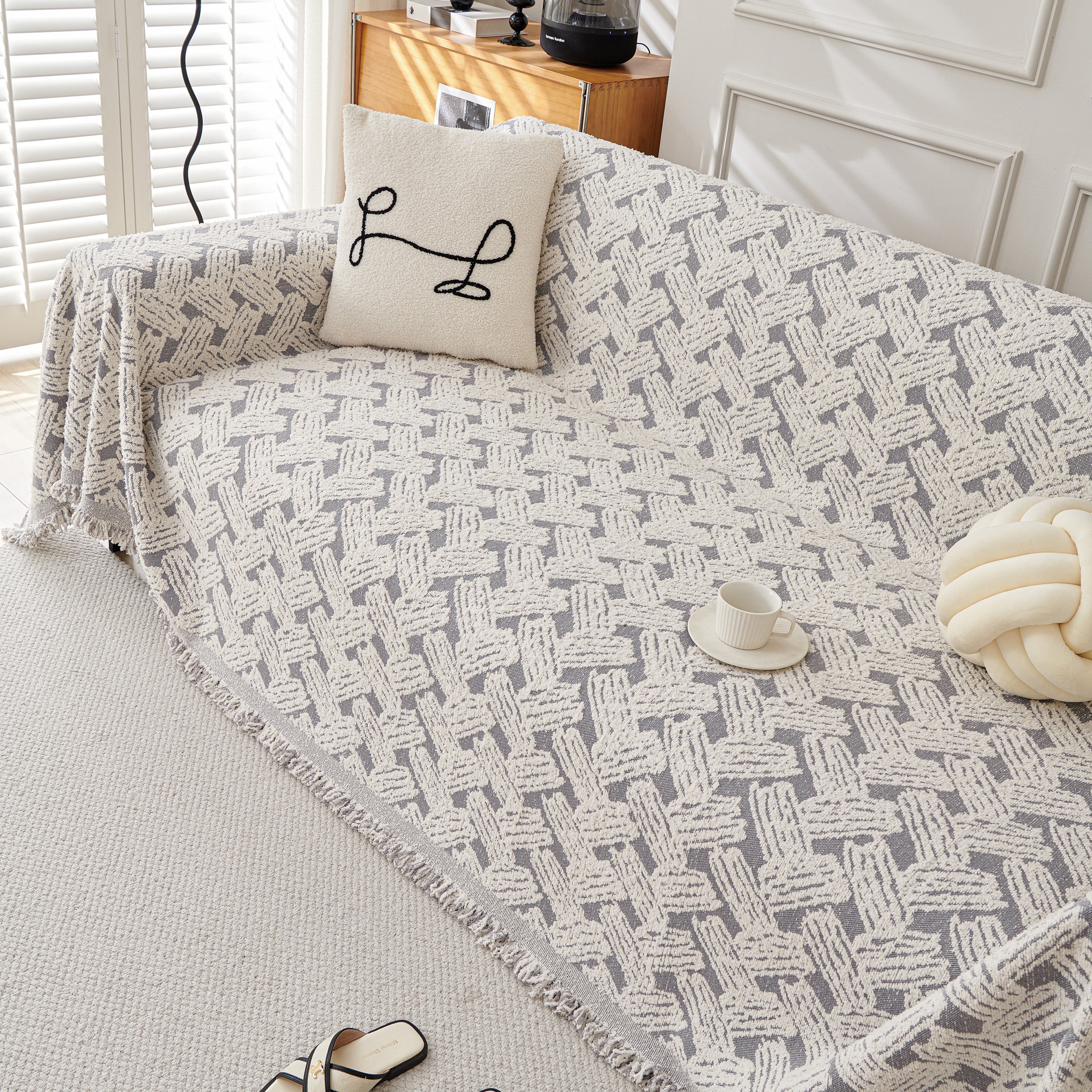 Oversized Reversible Couch Covers Sheet Blanket, L-shape U-shaped Sectional Protector For Cats Dogs