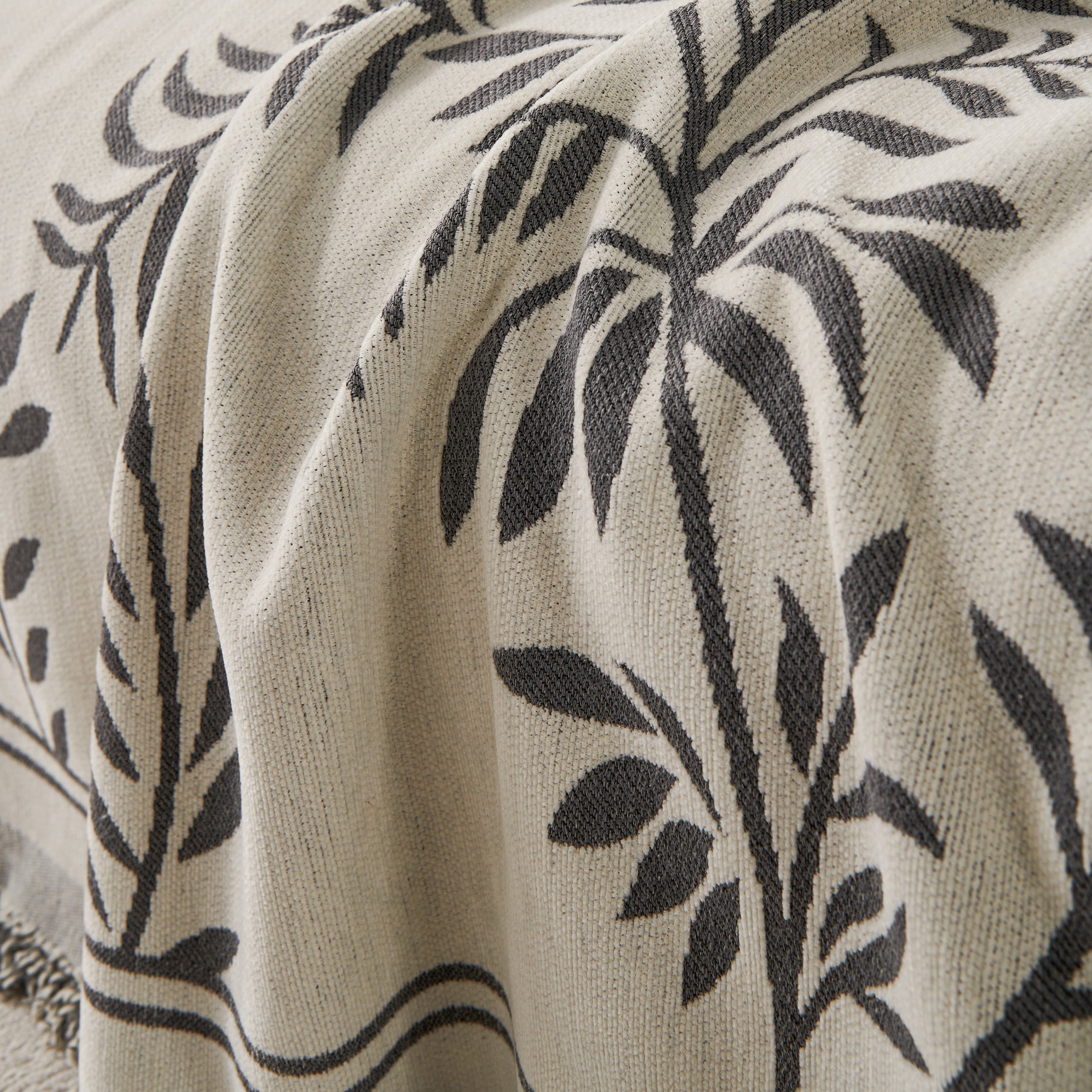 Modern Minimalist Chenille Willow Leaf Pattern Couch Cover Blanket, Luxurious Blankets For The Sofa