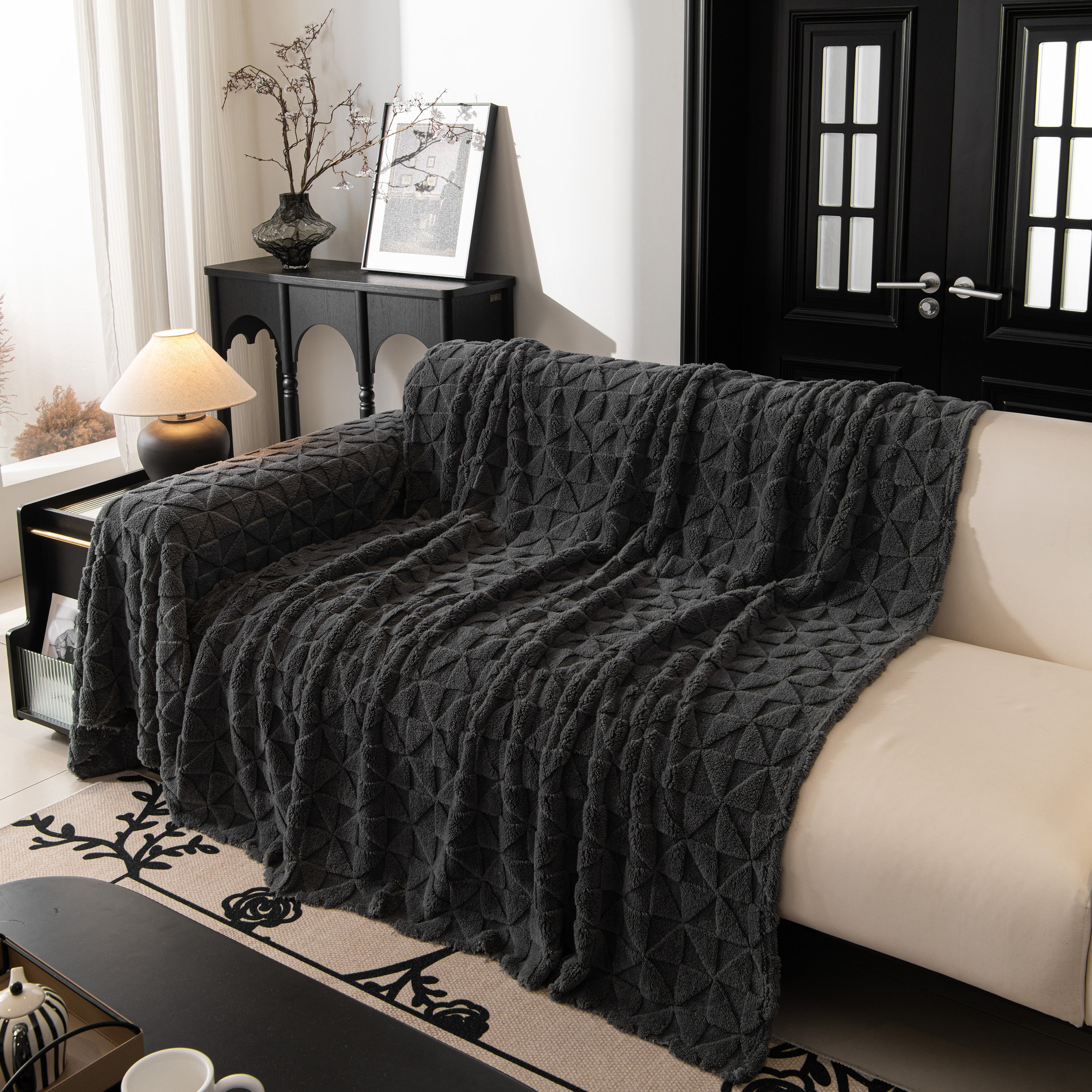 Plush Soft Couch Cover For Sofa And Furniture Lightweight Throw Blankets For Sectional Couch