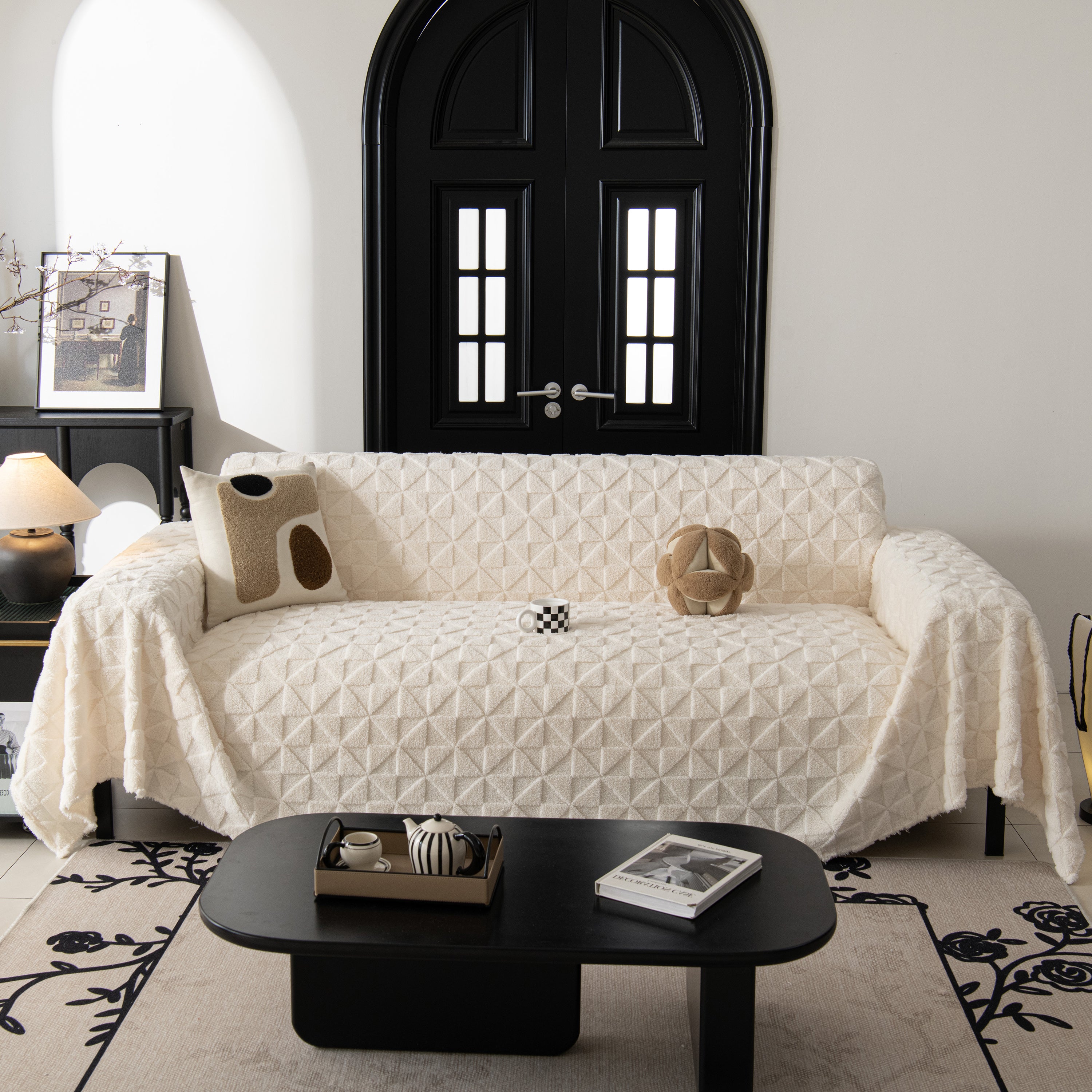 Plush Soft Couch Cover For Sofa And Furniture Lightweight Throw Blankets For Sectional Couch