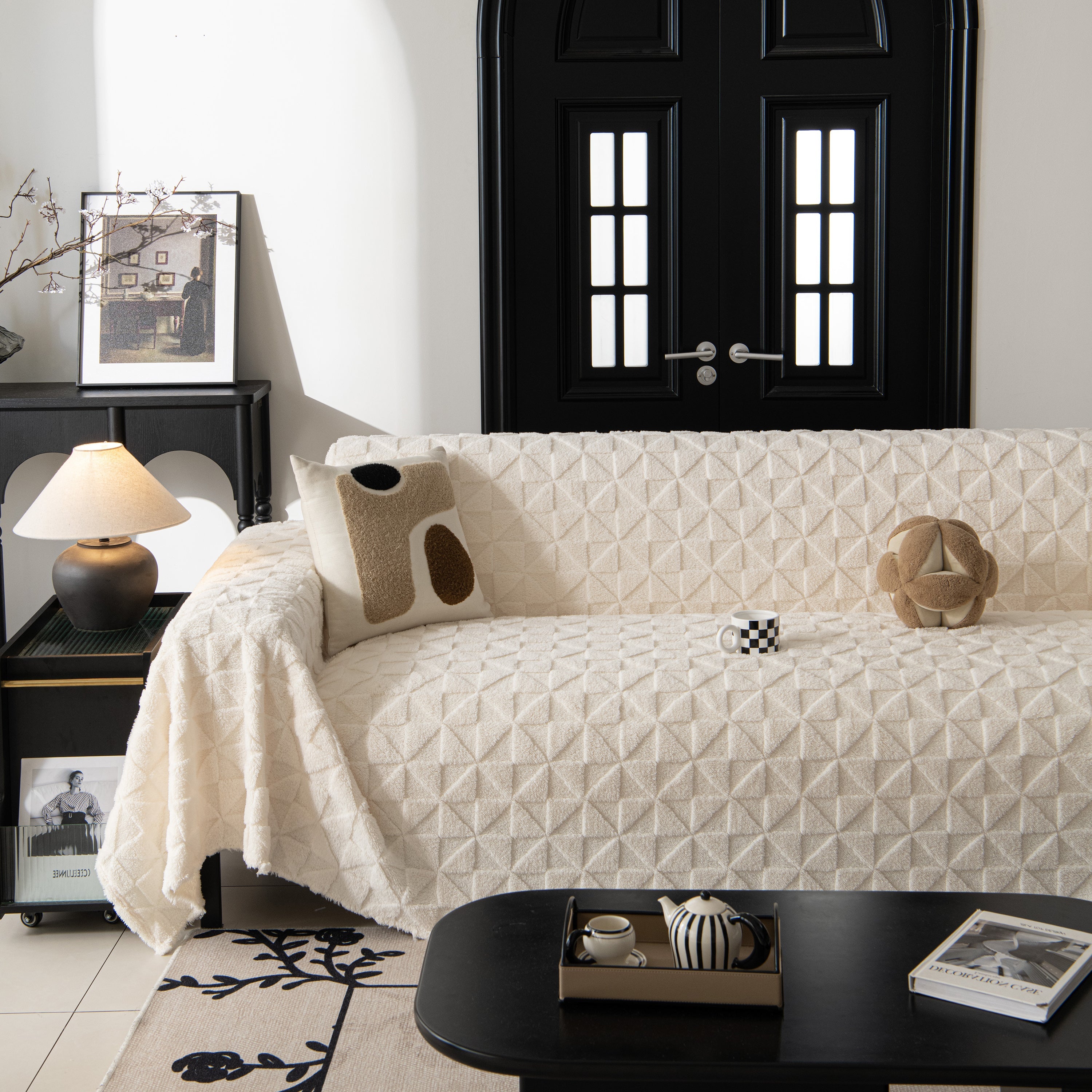 Plush Soft Couch Cover For Sofa And Furniture Lightweight Throw Blankets For Sectional Couch