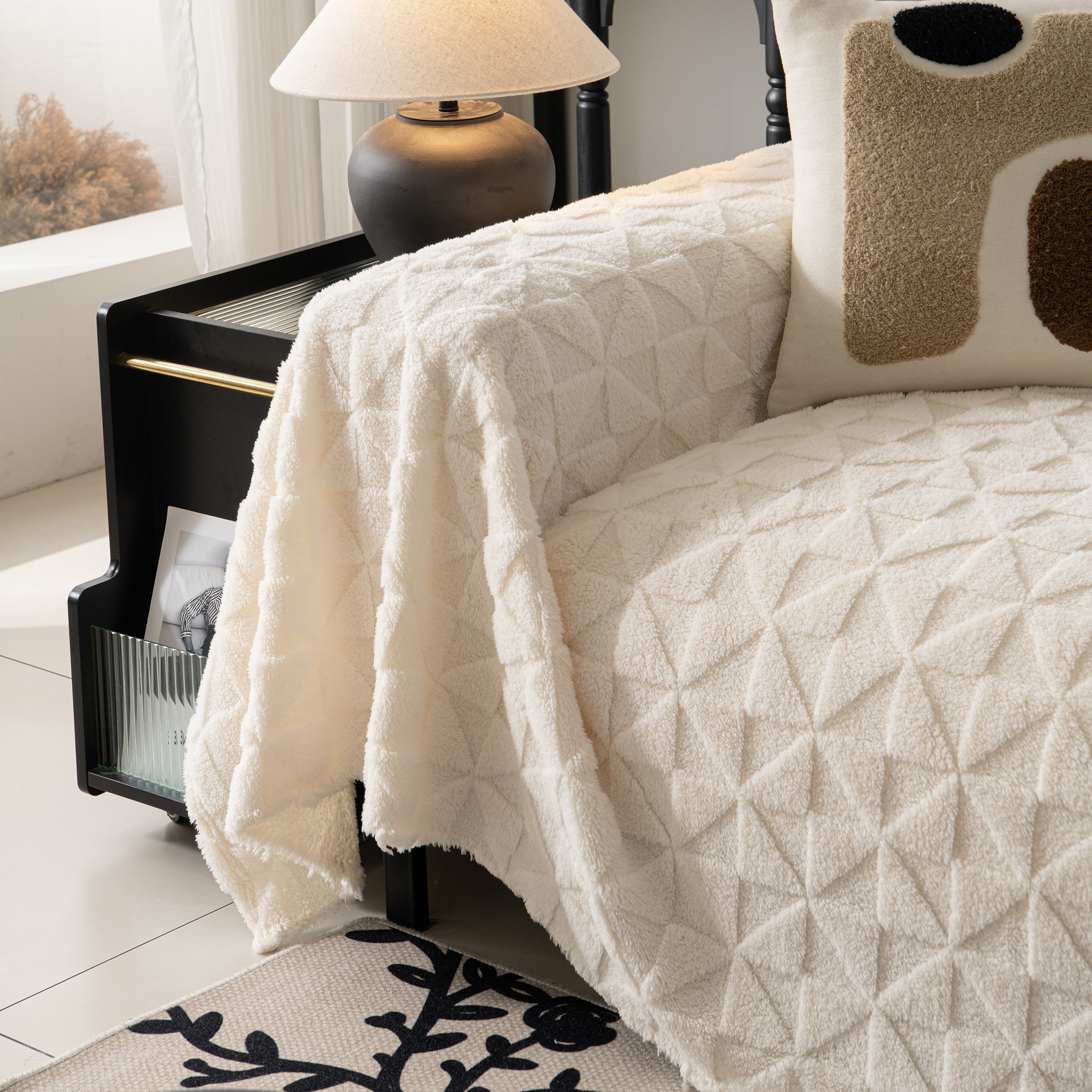 Plush Soft Couch Cover For Sofa And Furniture Lightweight Throw Blankets For Sectional Couch
