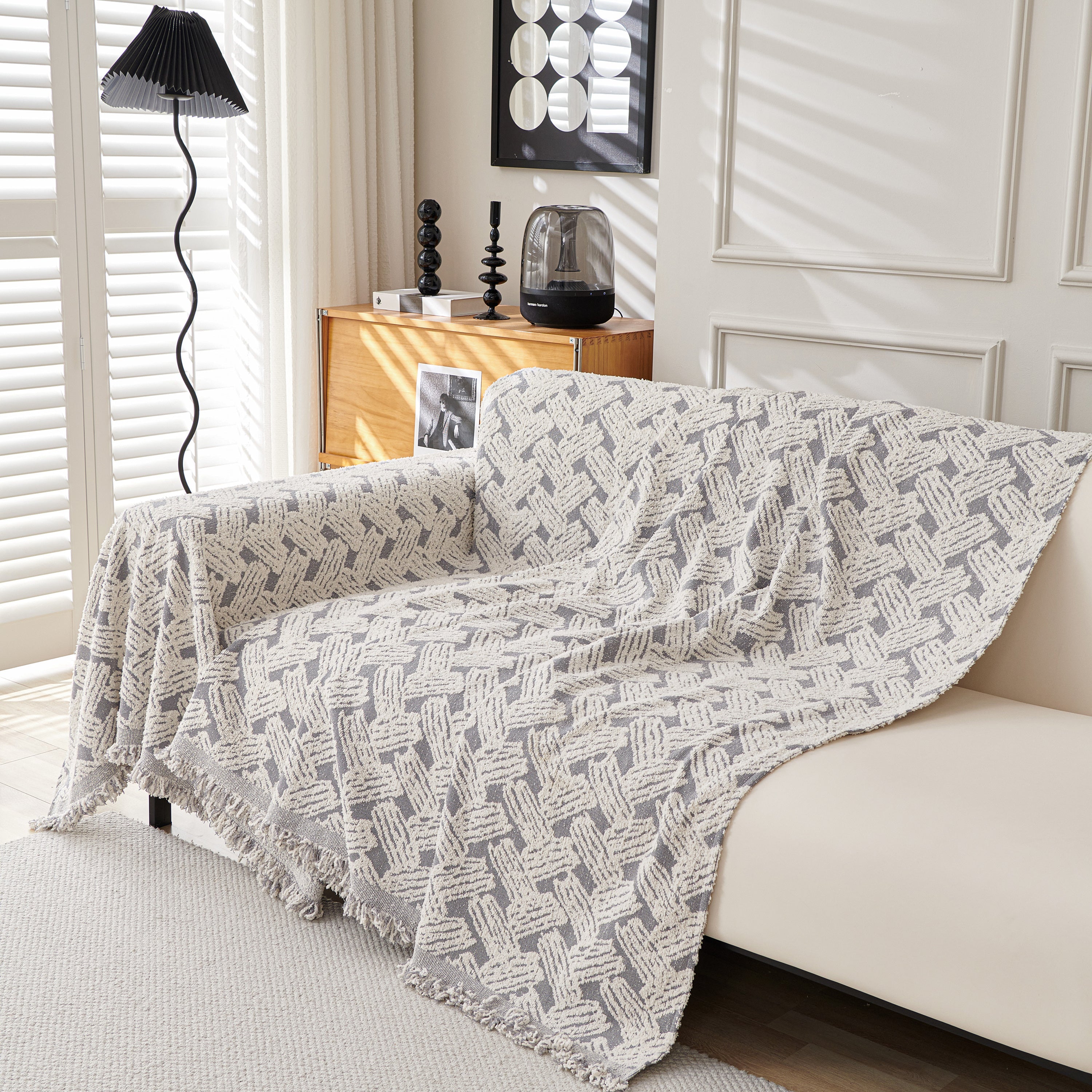 Oversized Reversible Couch Covers Sheet Blanket, L-shape U-shaped Sectional Protector For Cats Dogs