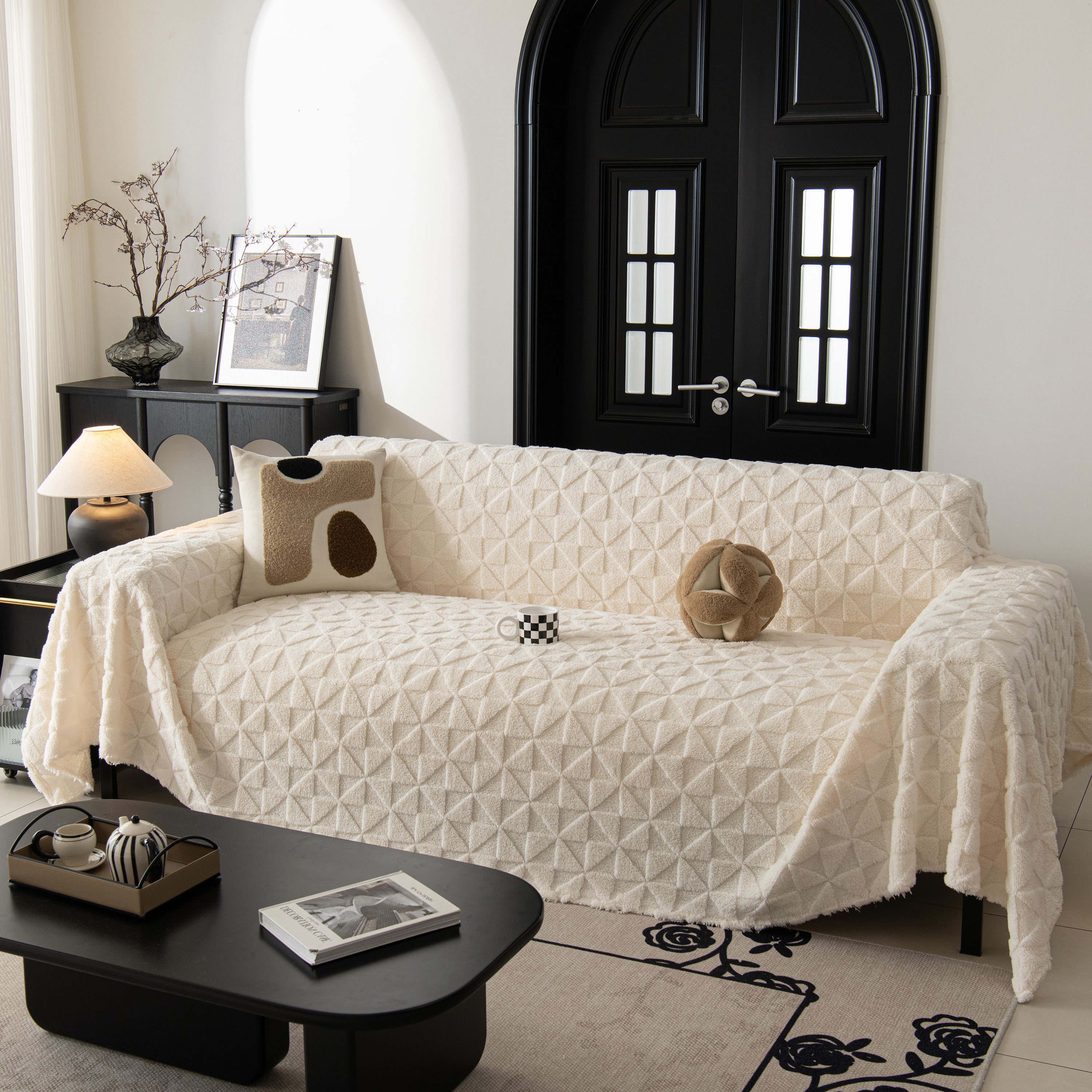 Plush Soft Couch Cover For Sofa And Furniture Lightweight Throw Blankets For Sectional Couch