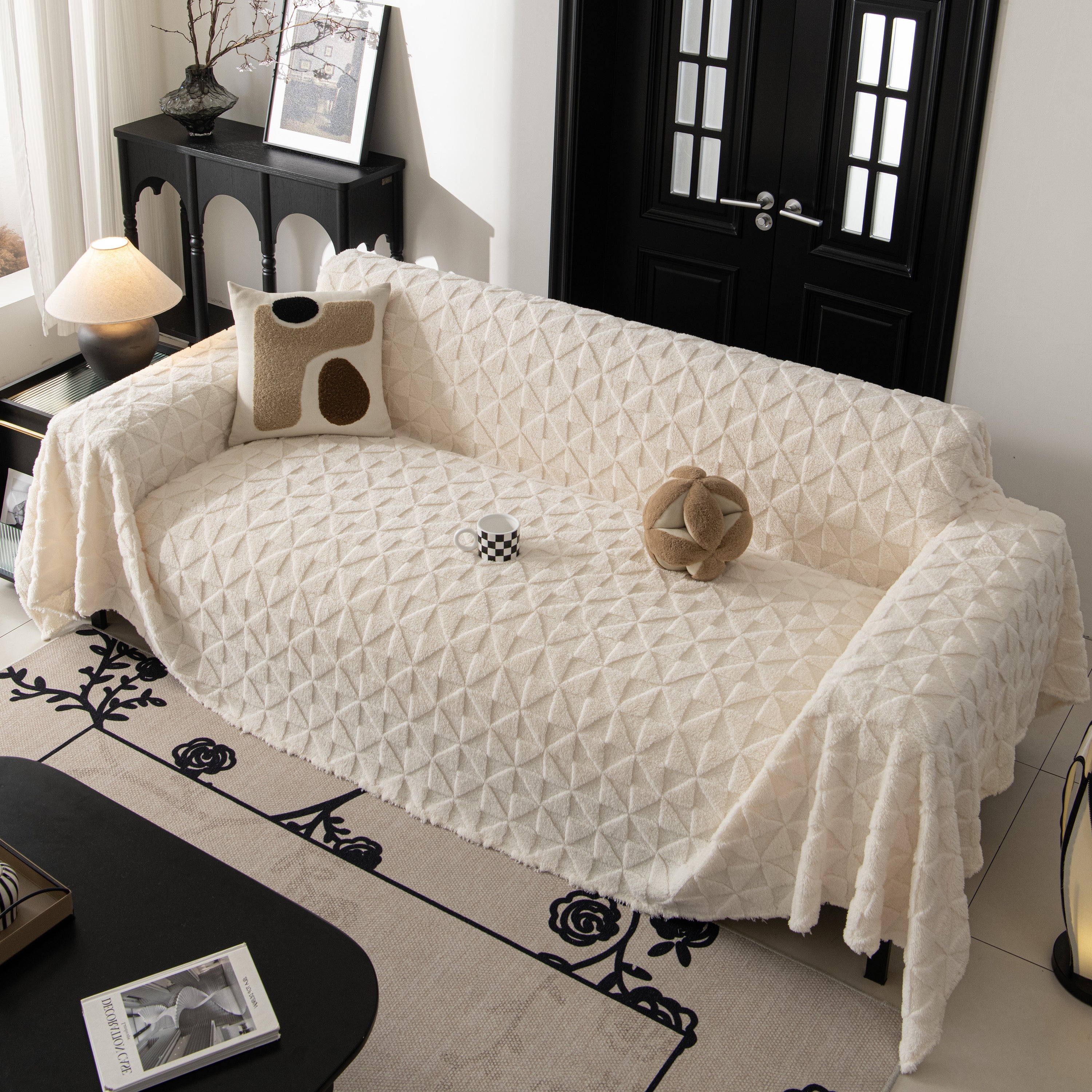Plush Soft Couch Cover For Sofa And Furniture Lightweight Throw Blankets For Sectional Couch