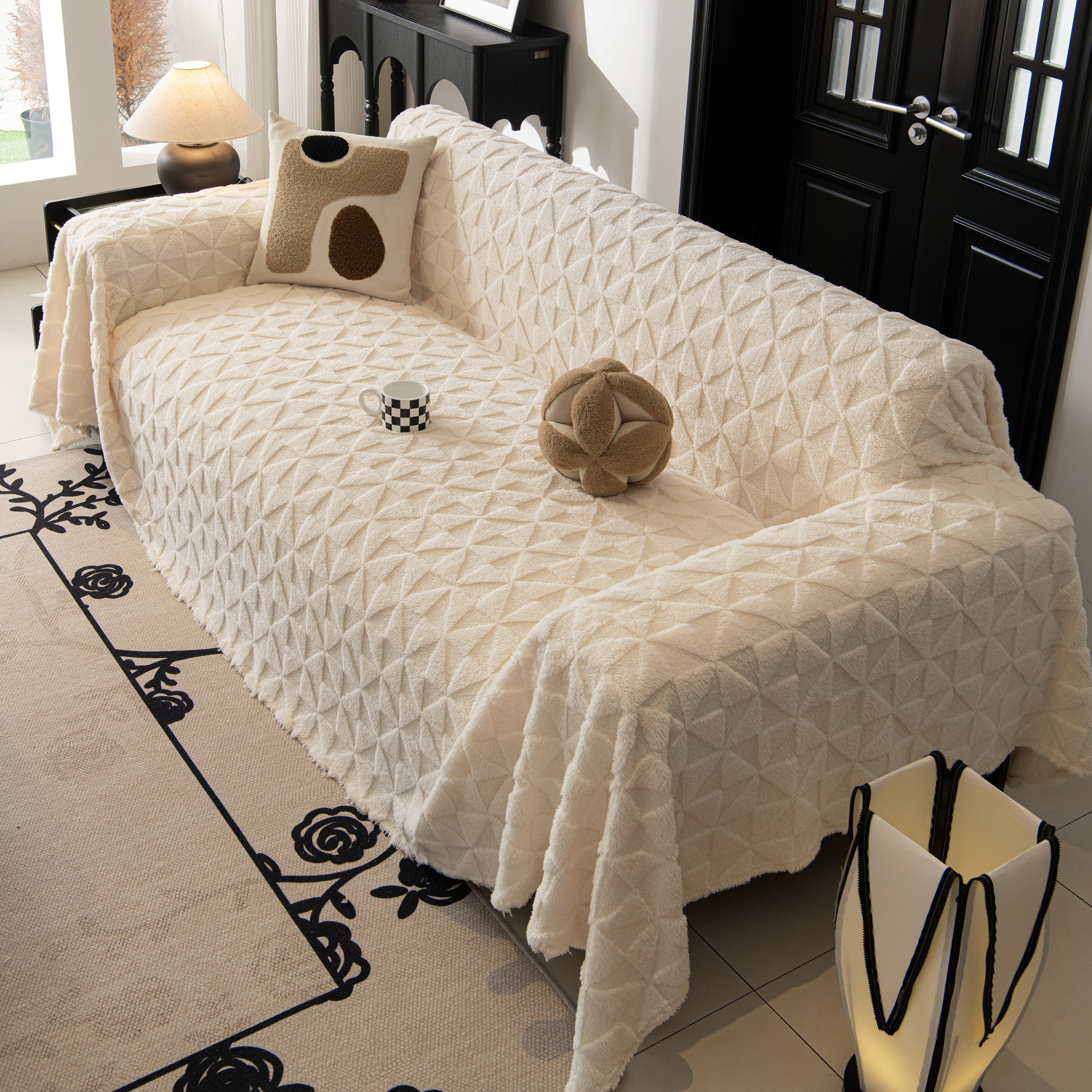 Plush Soft Couch Cover For Sofa And Furniture Lightweight Throw Blankets For Sectional Couch