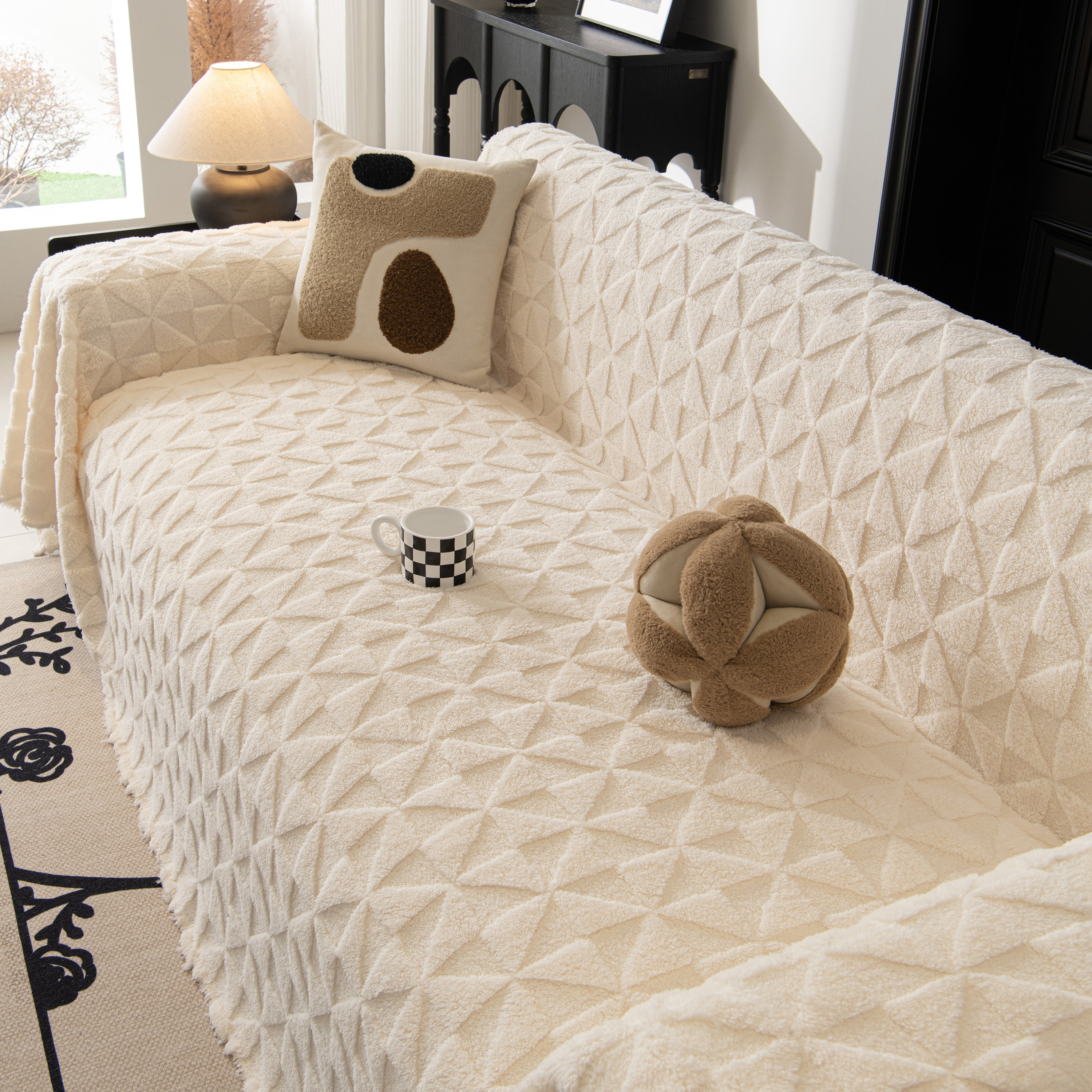 Plush Soft Couch Cover For Sofa And Furniture Lightweight Throw Blankets For Sectional Couch