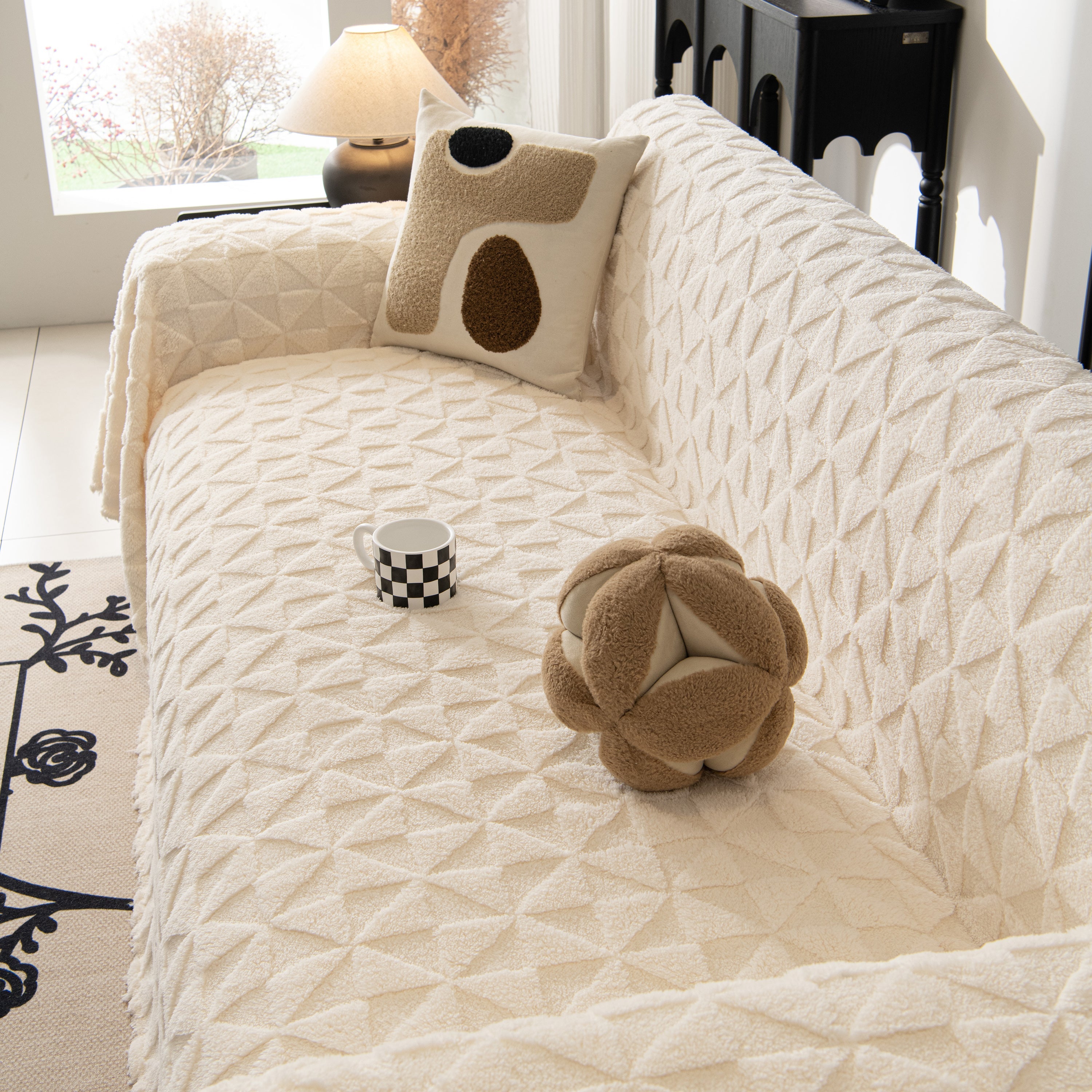 Plush Soft Couch Cover For Sofa And Furniture Lightweight Throw Blankets For Sectional Couch