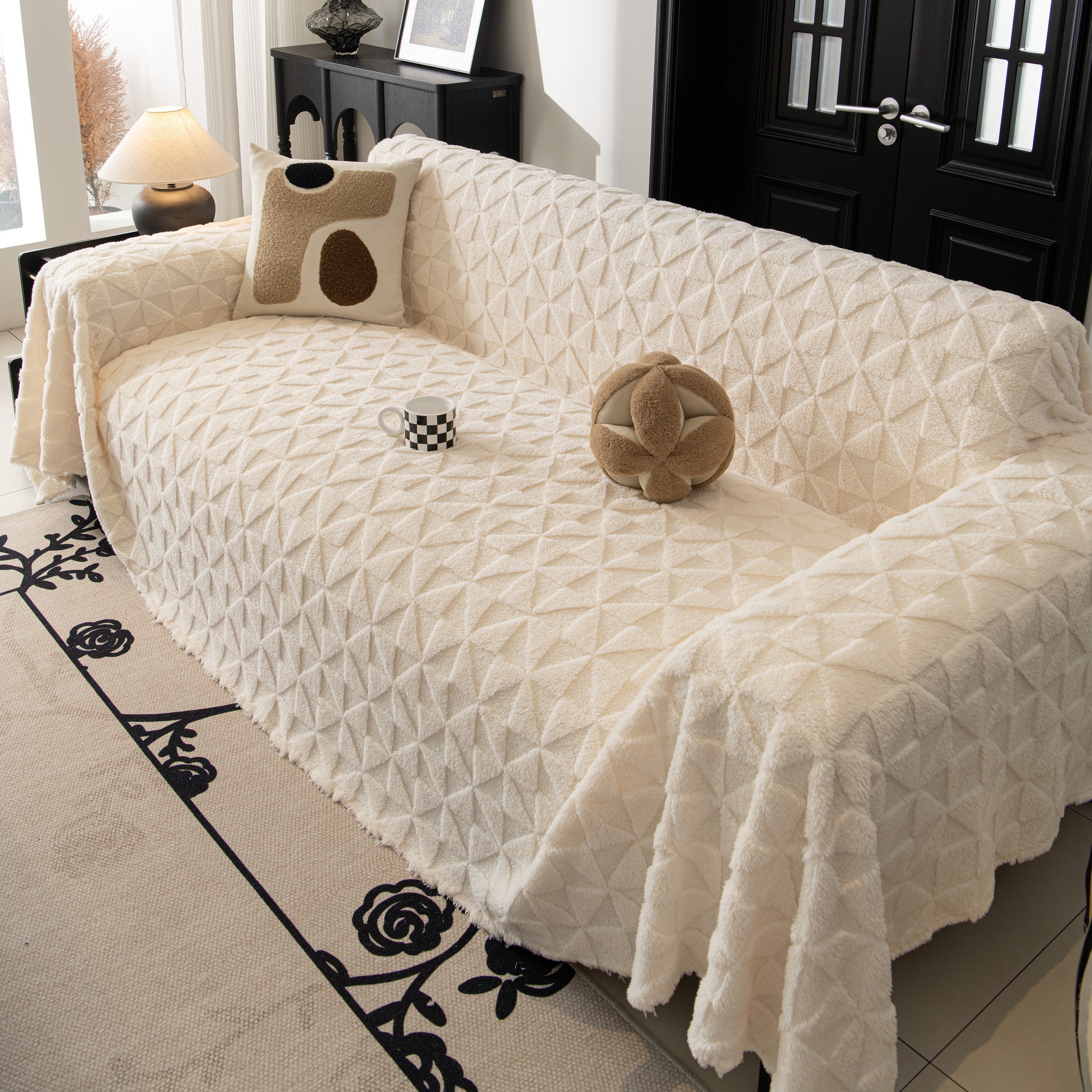 Plush Soft Couch Cover For Sofa And Furniture Lightweight Throw Blankets For Sectional Couch