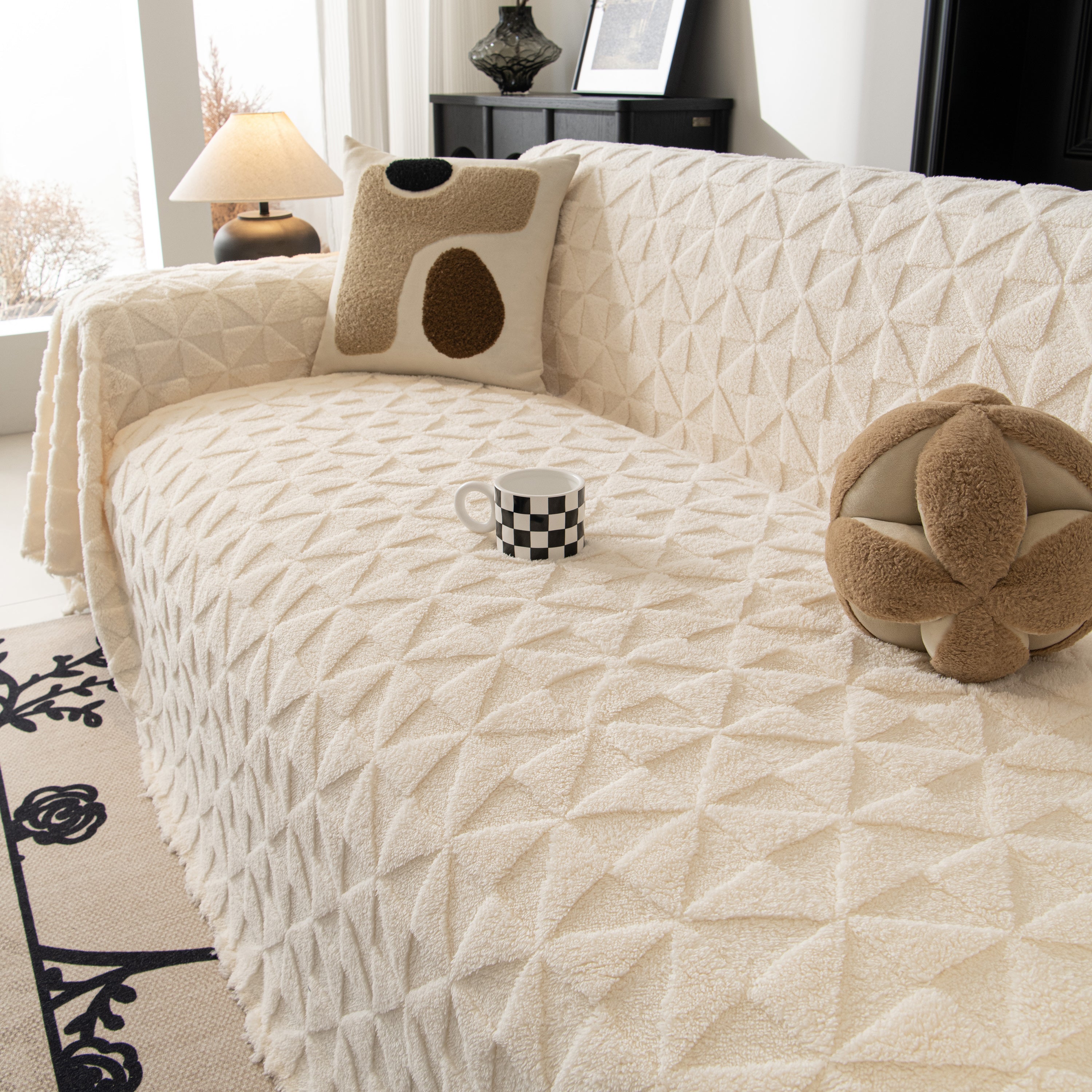 Plush Soft Couch Cover For Sofa And Furniture Lightweight Throw Blankets For Sectional Couch