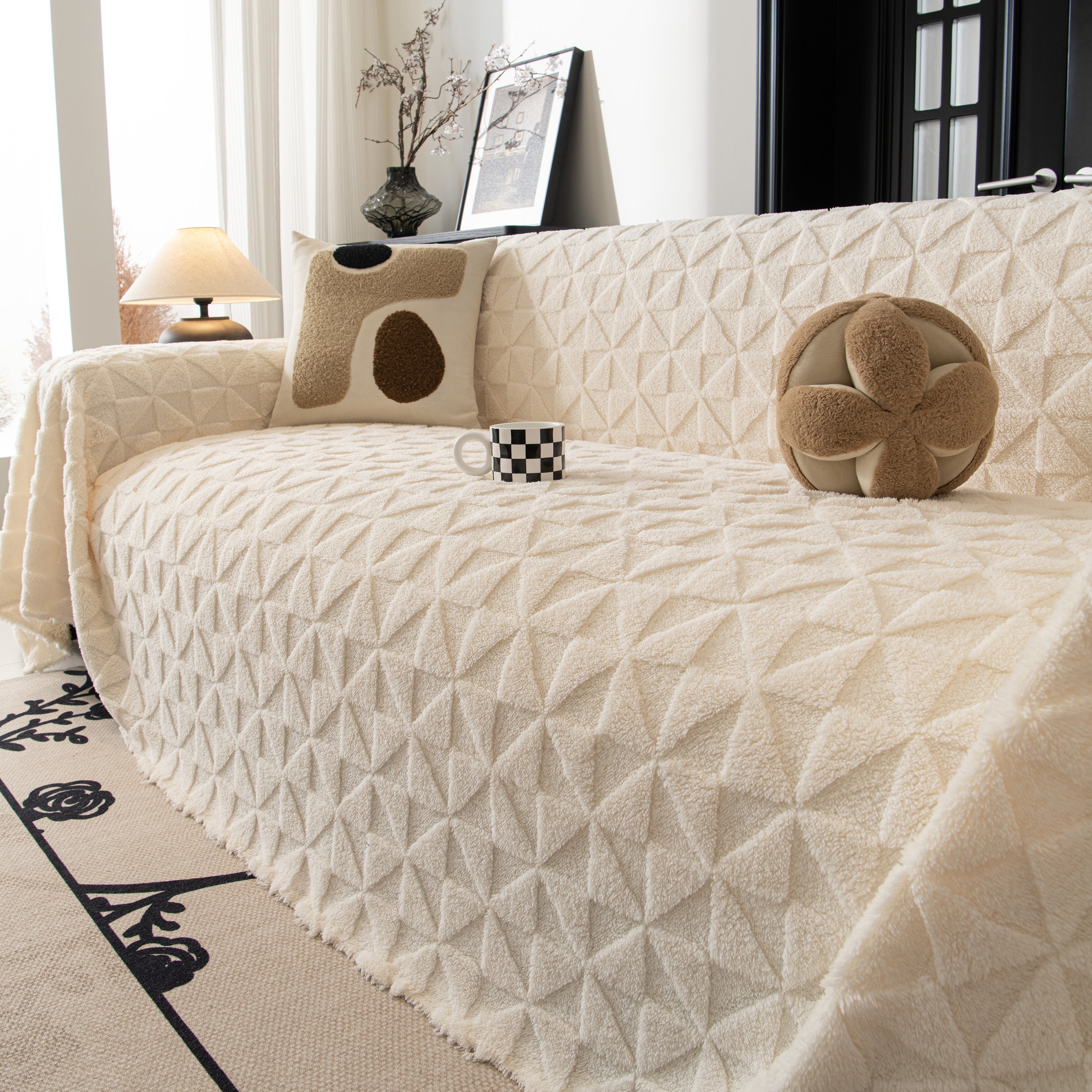 Plush Soft Couch Cover For Sofa And Furniture Lightweight Throw Blankets For Sectional Couch