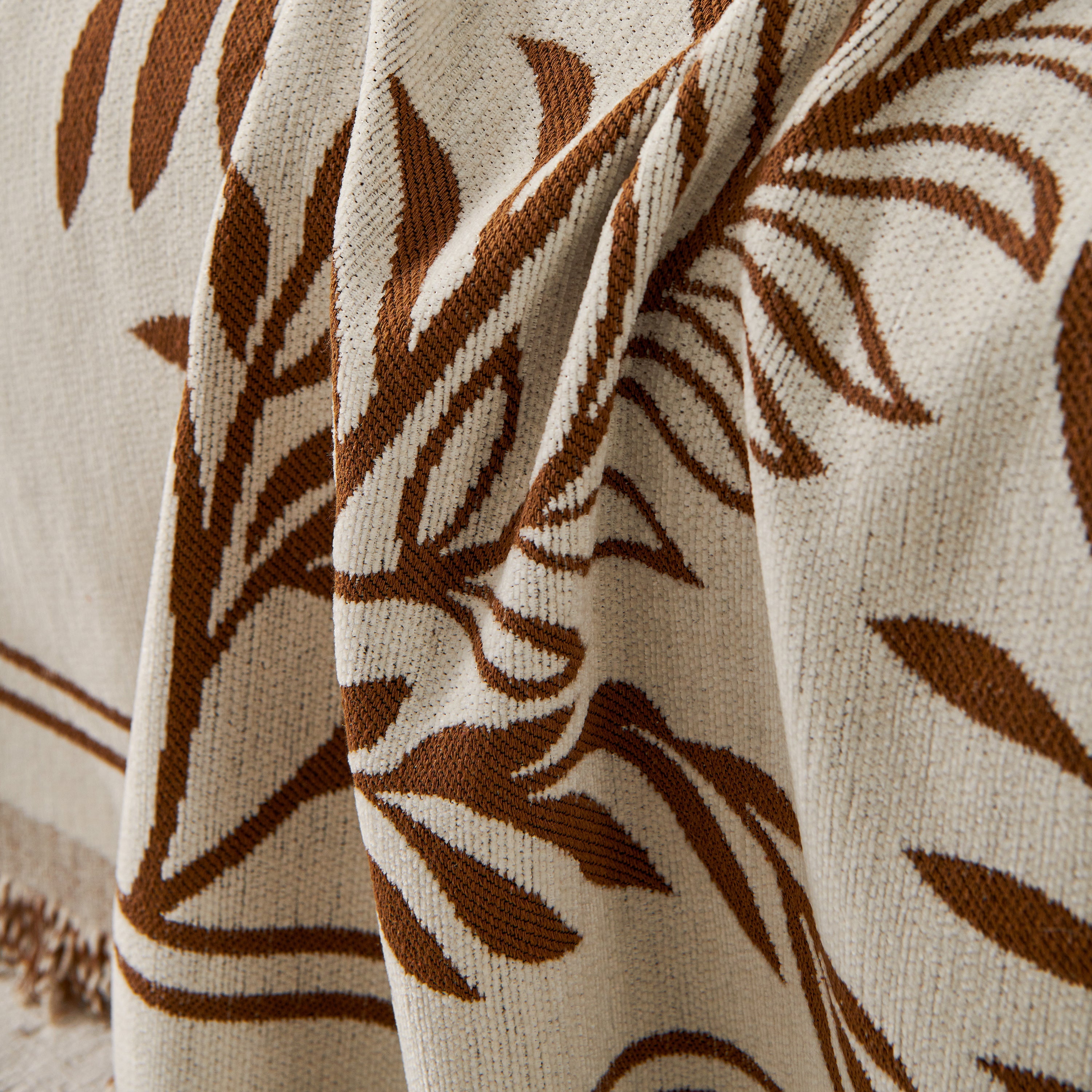 Modern Minimalist Chenille Willow Leaf Pattern Couch Cover Blanket, Luxurious Blankets For The Sofa