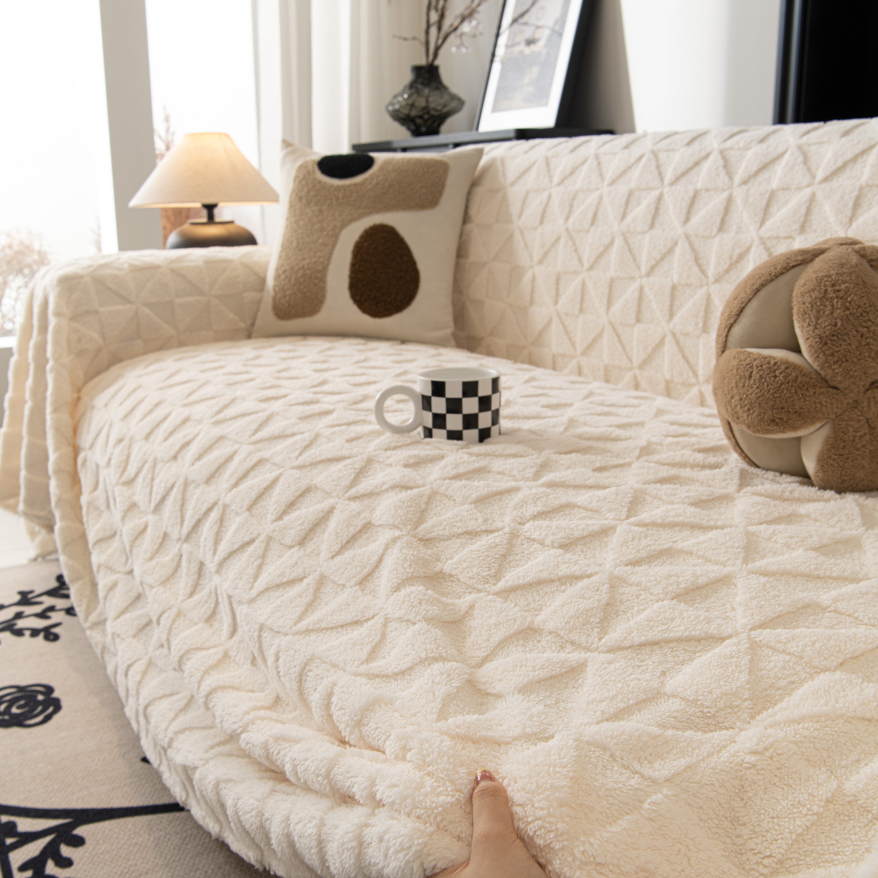 Plush Soft Couch Cover For Sofa And Furniture Lightweight Throw Blankets For Sectional Couch