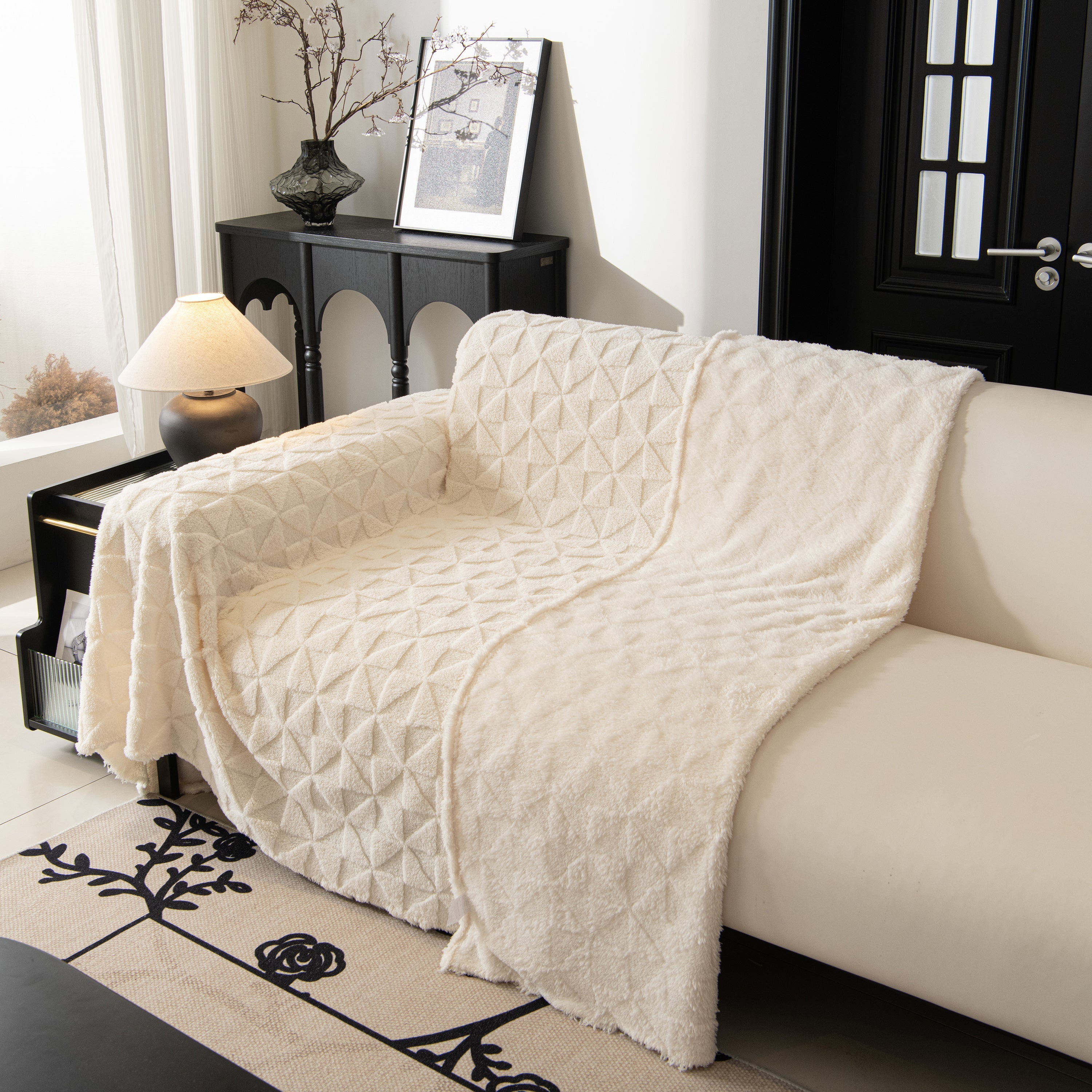 Plush Soft Couch Cover For Sofa And Furniture Lightweight Throw Blankets For Sectional Couch