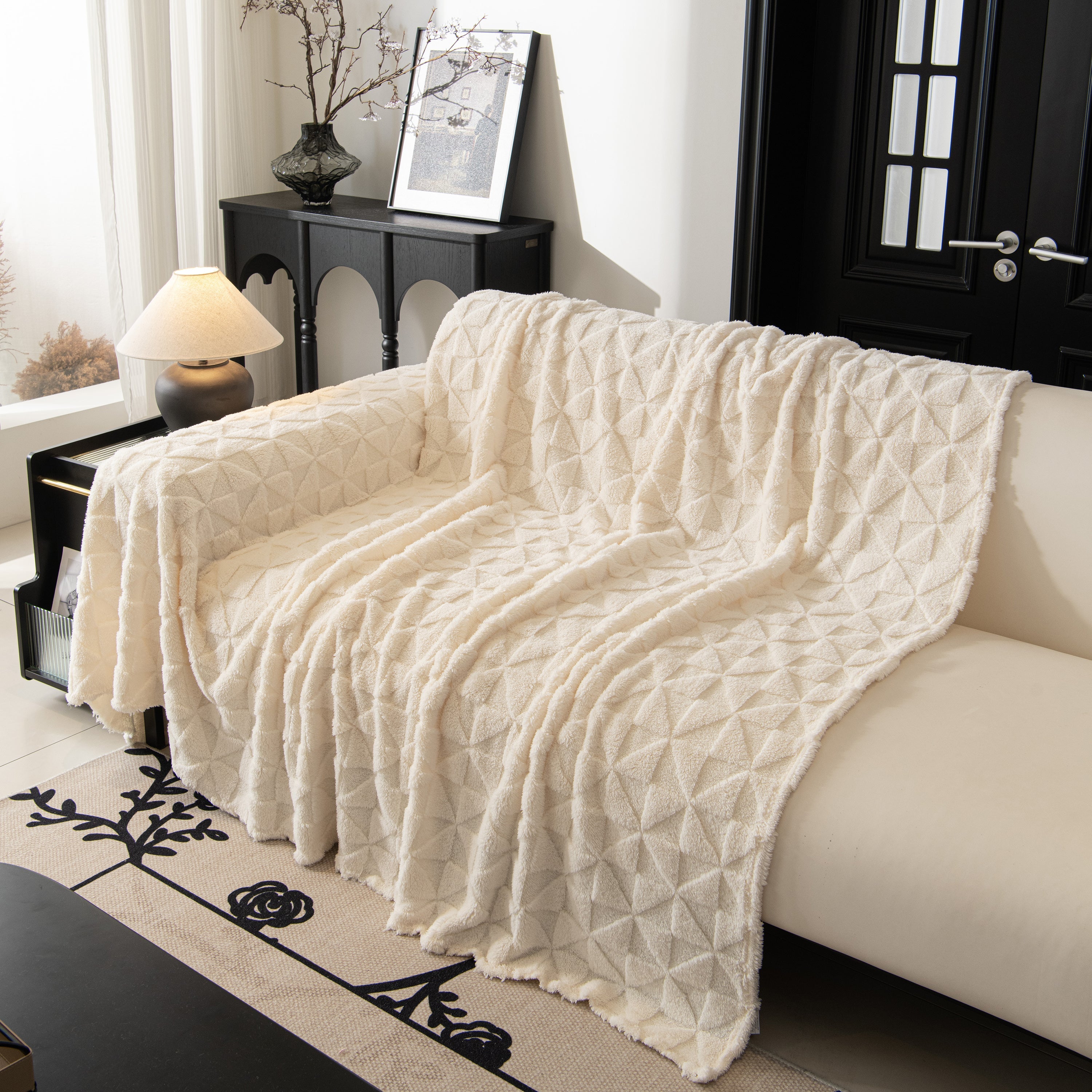 Plush Soft Couch Cover For Sofa And Furniture Lightweight Throw Blankets For Sectional Couch