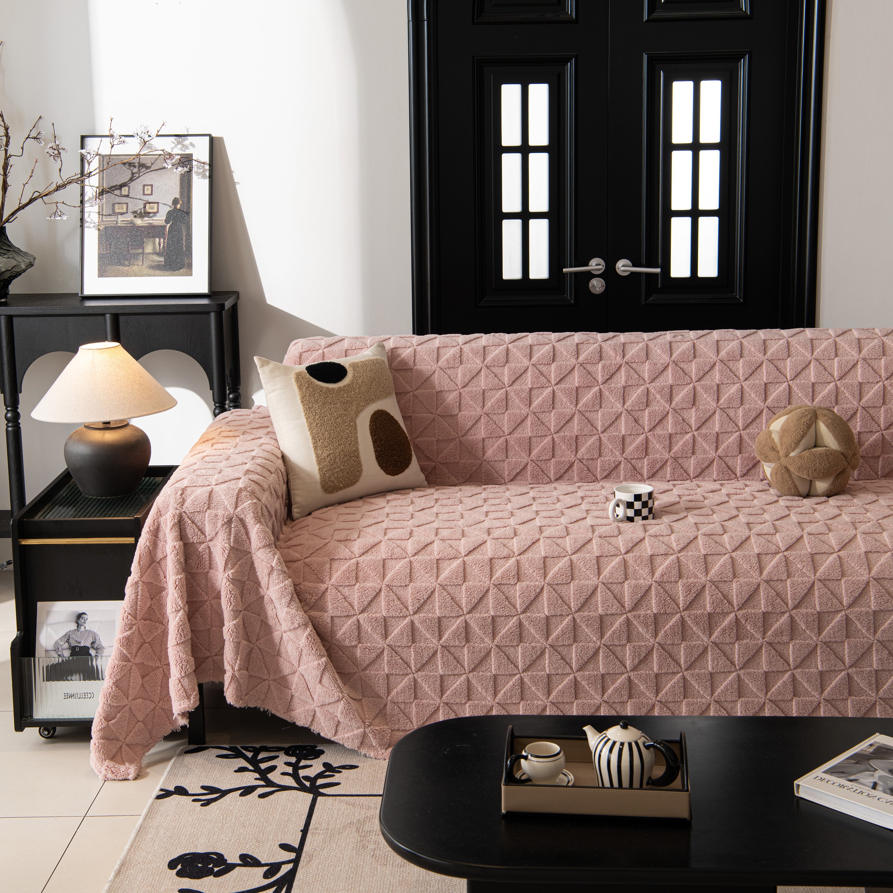 Plush Soft Couch Cover For Sofa And Furniture Lightweight Throw Blankets For Sectional Couch