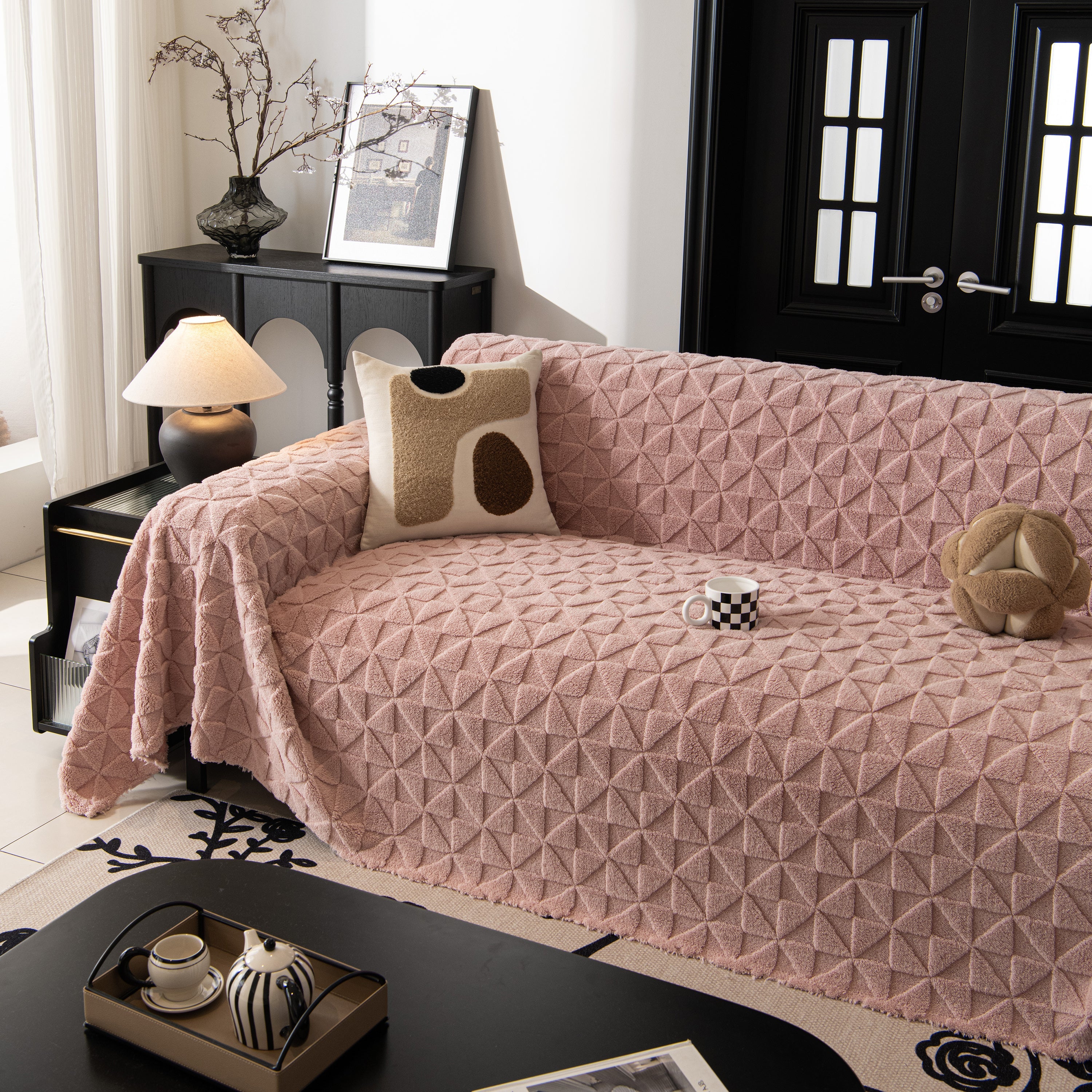 Plush Soft Couch Cover For Sofa And Furniture Lightweight Throw Blankets For Sectional Couch