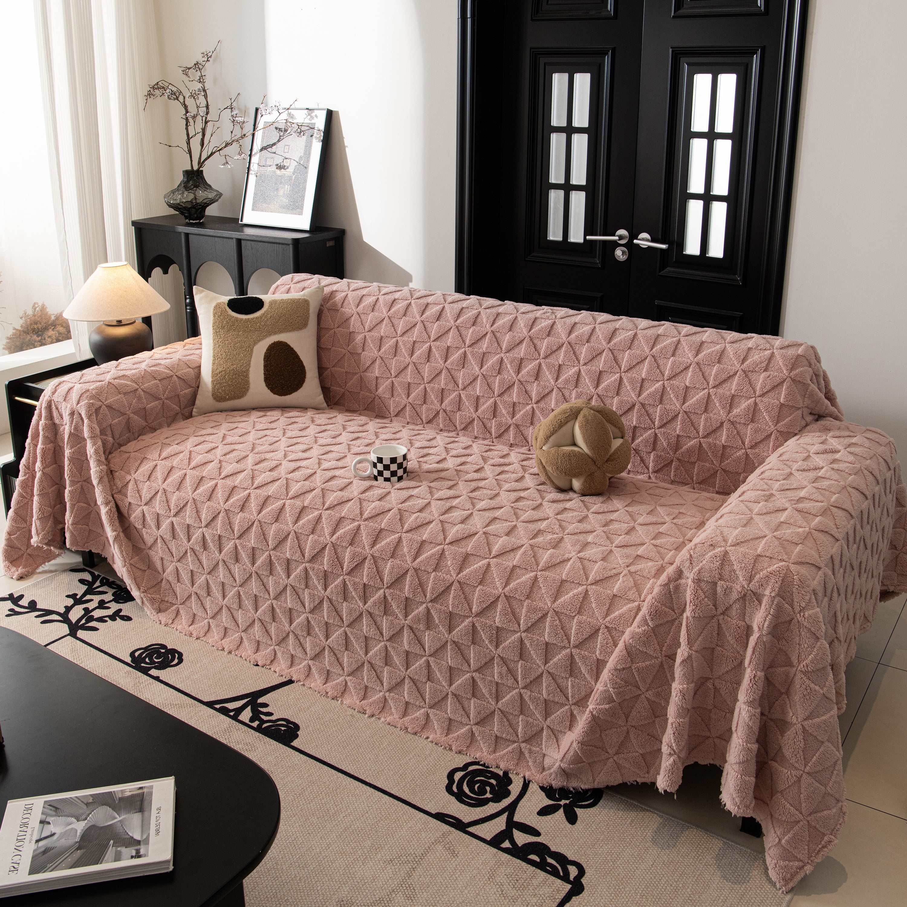 Plush Soft Couch Cover For Sofa And Furniture Lightweight Throw Blankets For Sectional Couch