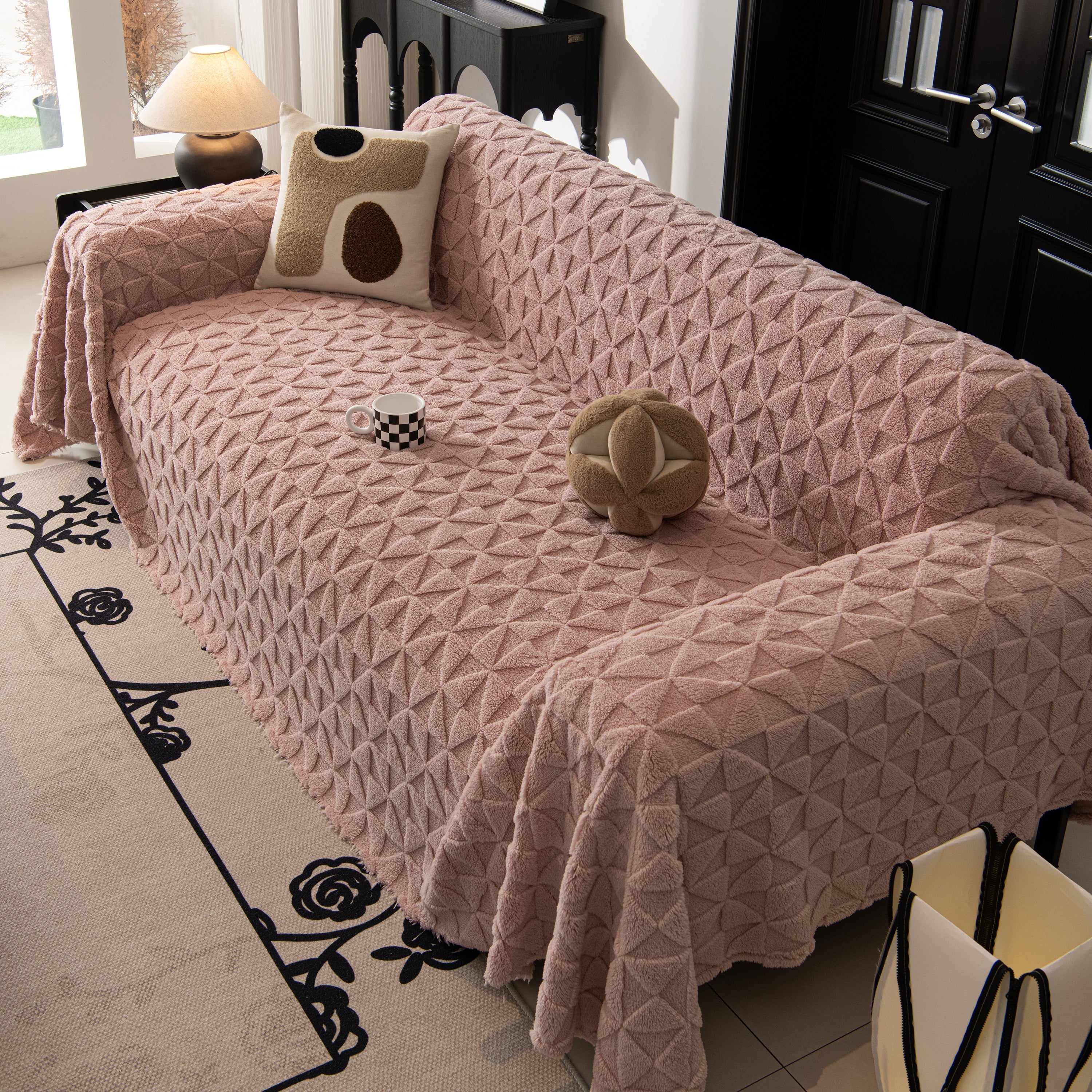 Plush Soft Couch Cover For Sofa And Furniture Lightweight Throw Blankets For Sectional Couch
