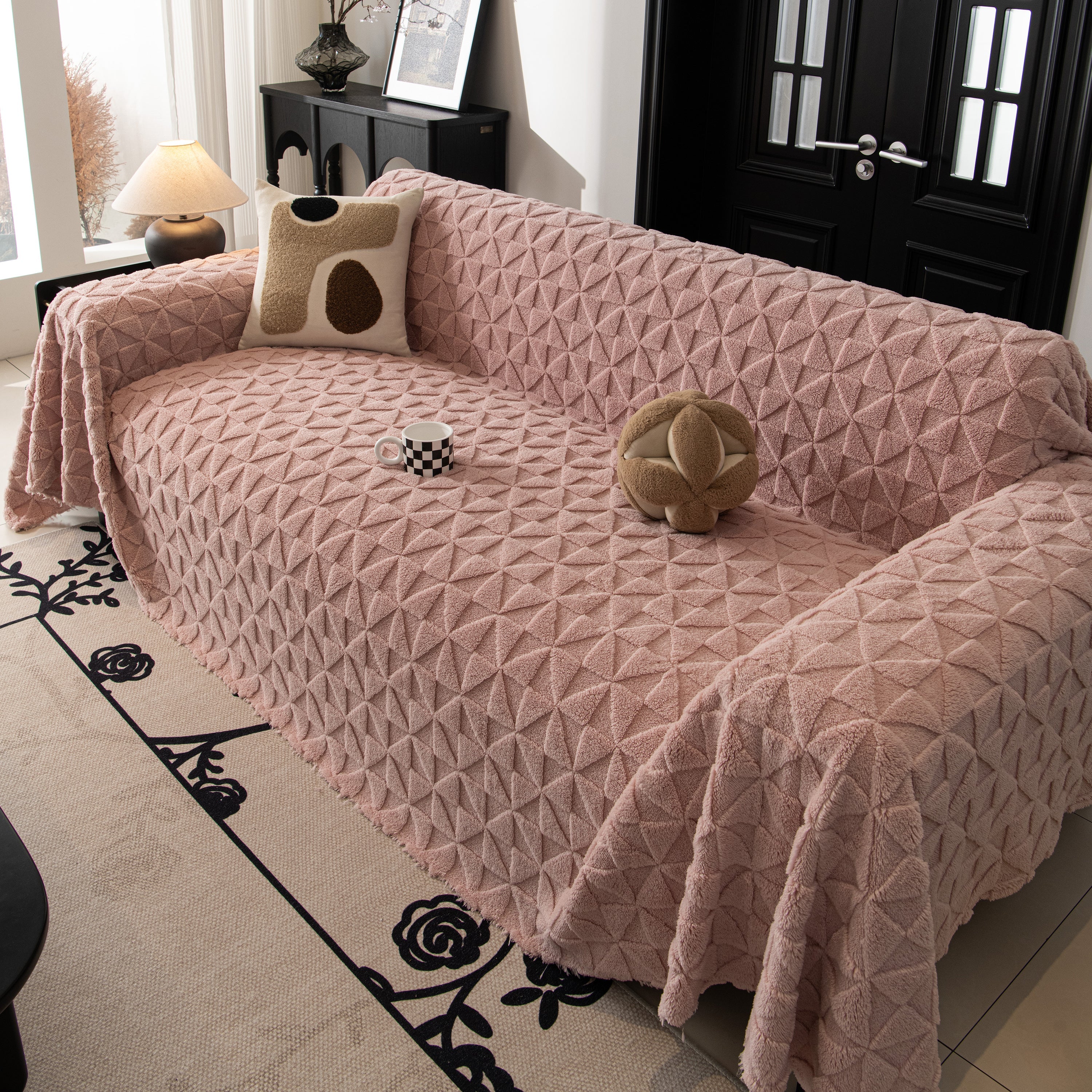 Plush Soft Couch Cover For Sofa And Furniture Lightweight Throw Blankets For Sectional Couch
