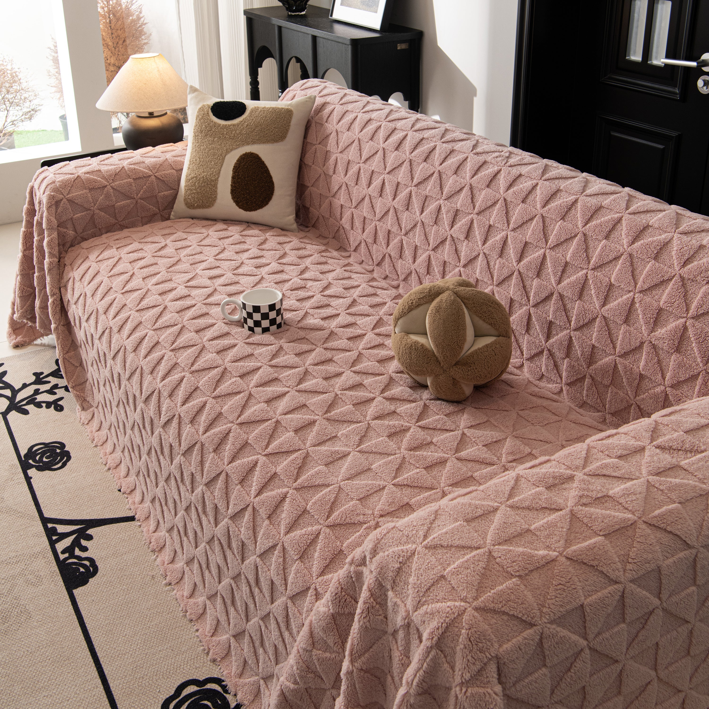 Plush Soft Couch Cover For Sofa And Furniture Lightweight Throw Blankets For Sectional Couch