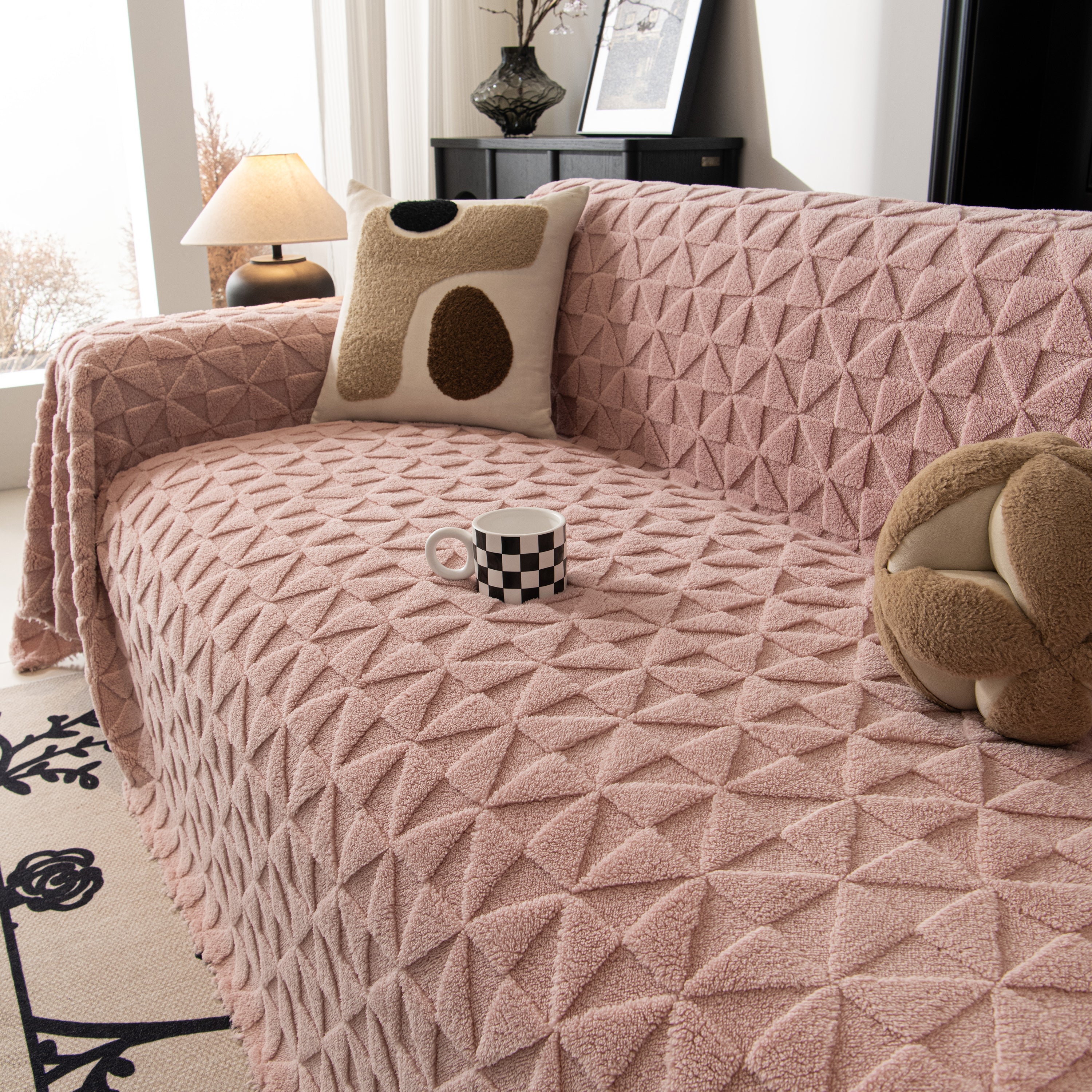 Plush Soft Couch Cover For Sofa And Furniture Lightweight Throw Blankets For Sectional Couch