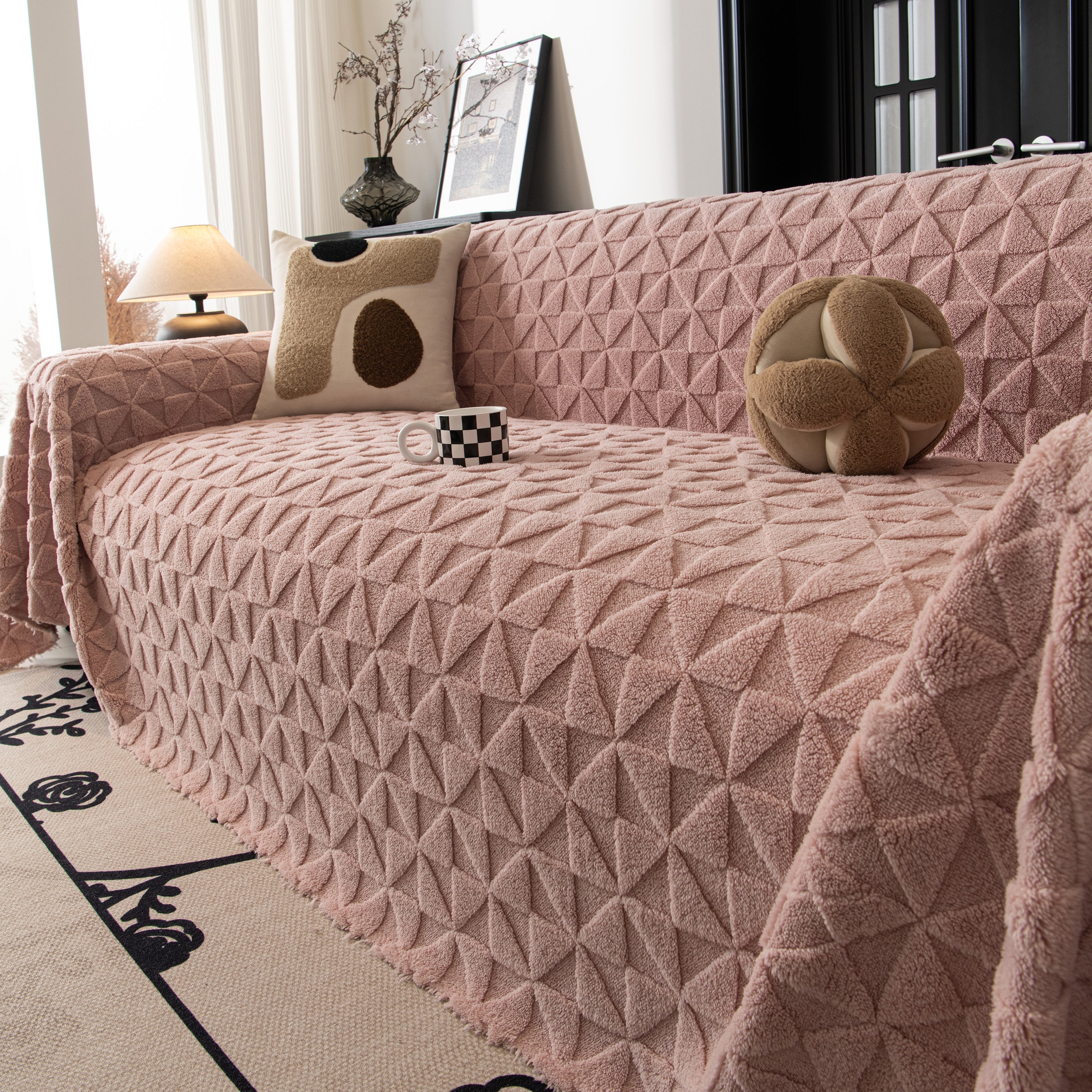 Plush Soft Couch Cover For Sofa And Furniture Lightweight Throw Blankets For Sectional Couch