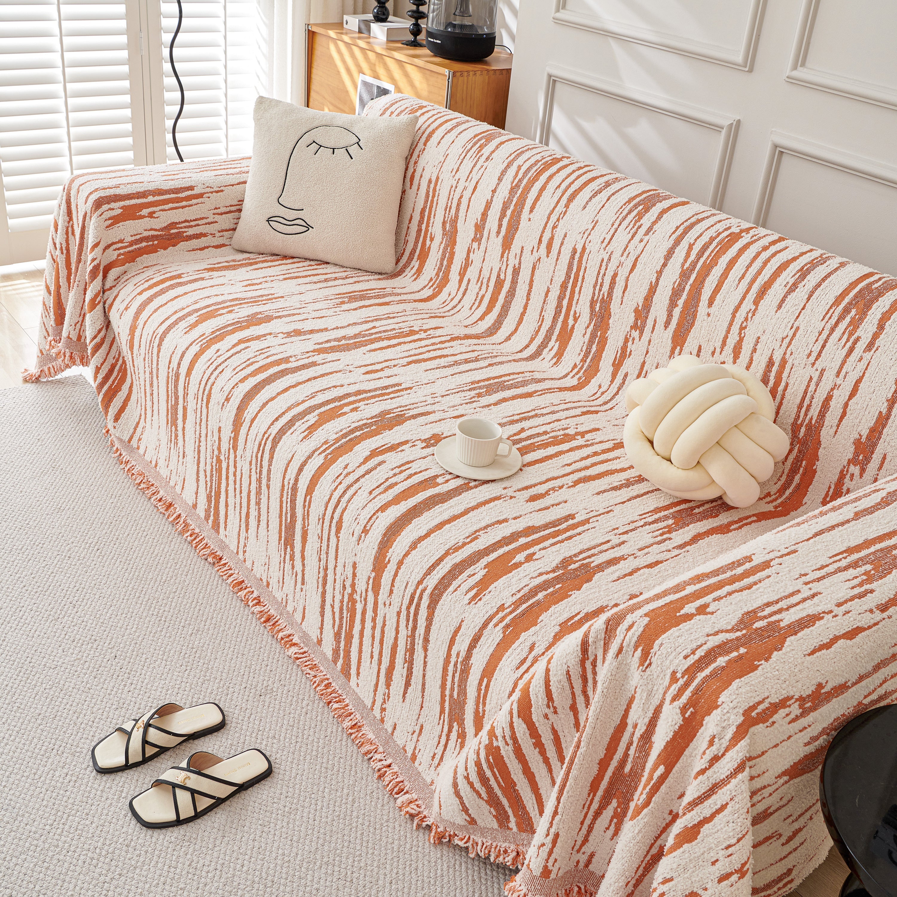 Reversible Sofa Throw Blanket, Couch Cover Sofa Slipcover For Most Shape Sofas