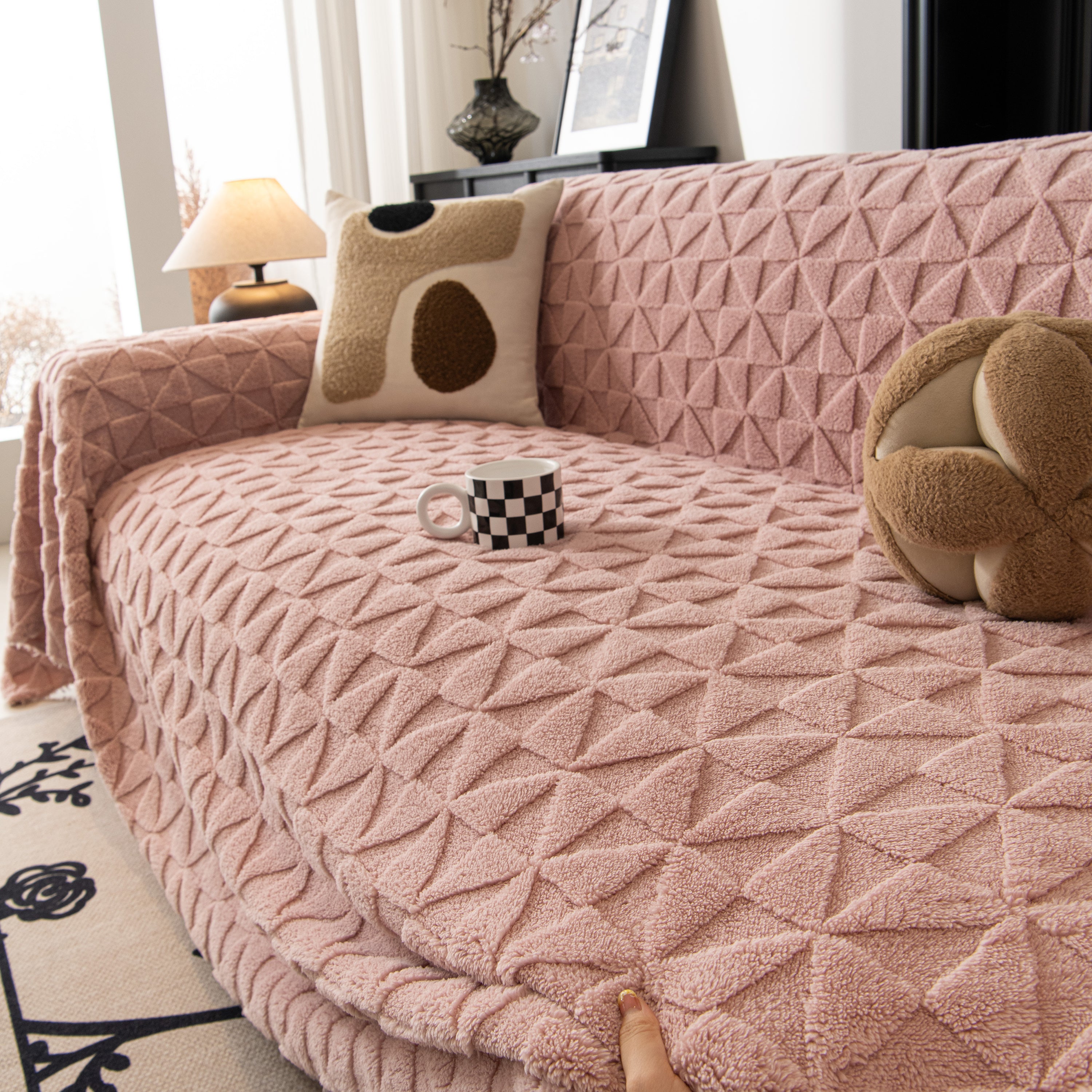 Plush Soft Couch Cover For Sofa And Furniture Lightweight Throw Blankets For Sectional Couch