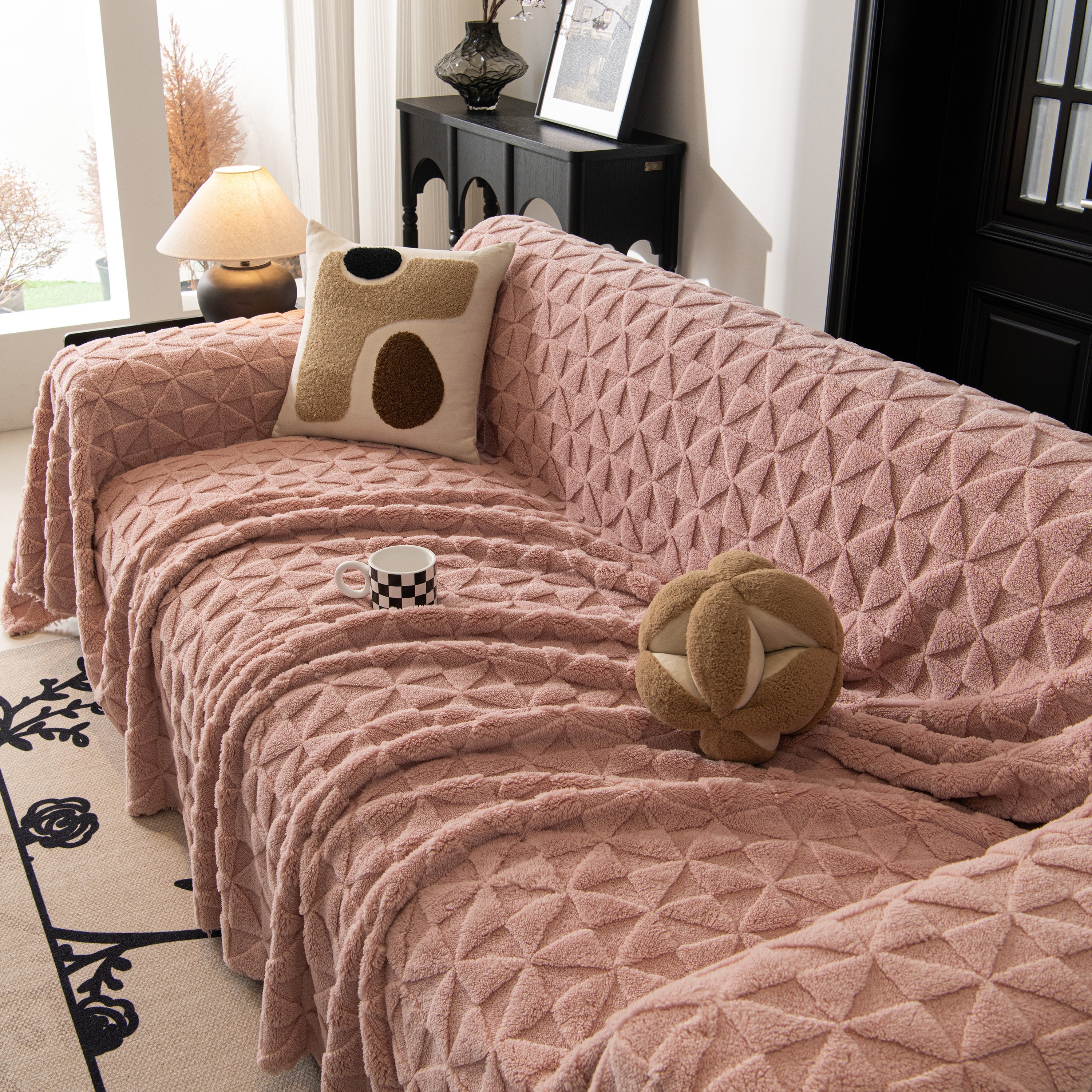 Plush Soft Couch Cover For Sofa And Furniture Lightweight Throw Blankets For Sectional Couch