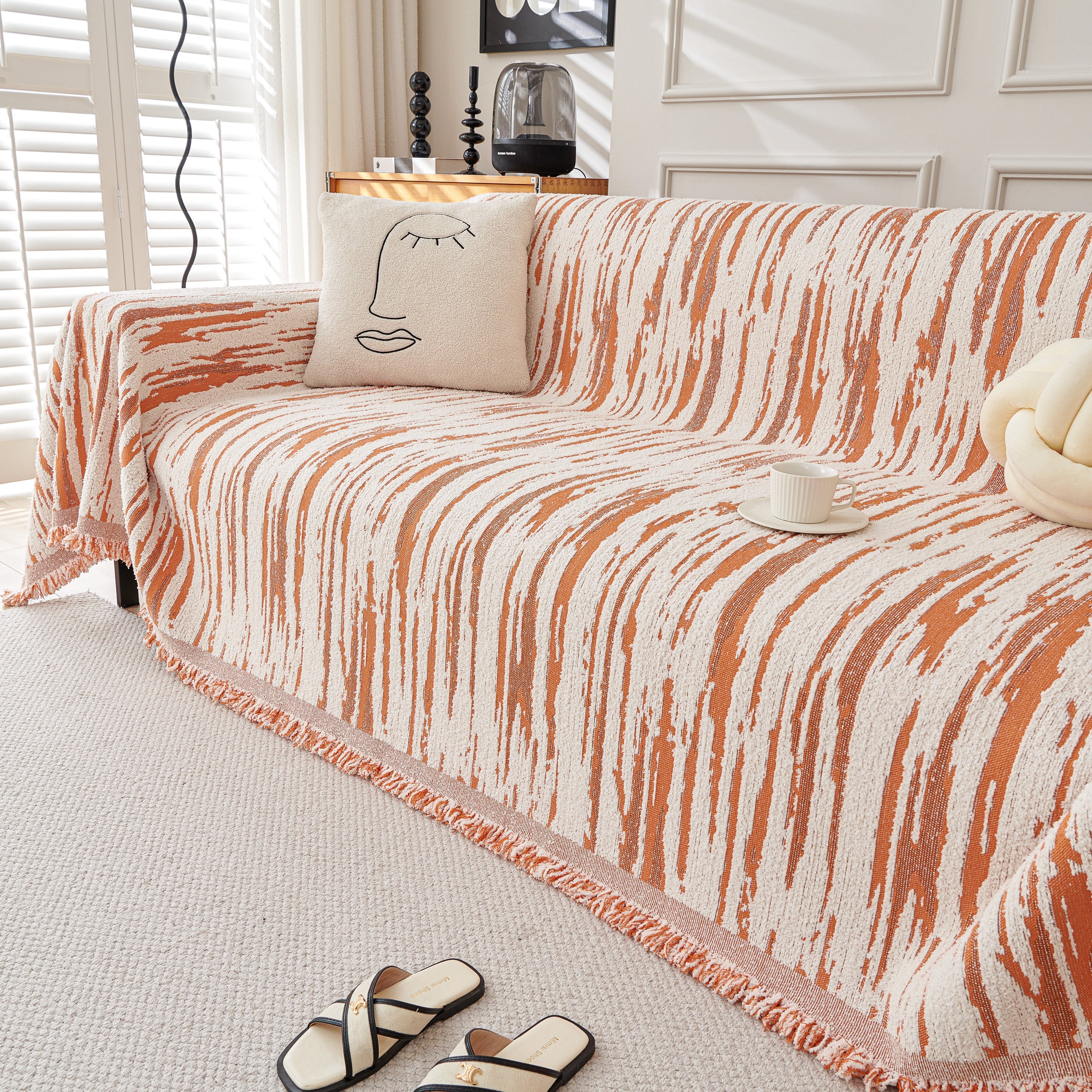 Reversible Sofa Throw Blanket, Couch Cover Sofa Slipcover For Most Shape Sofas