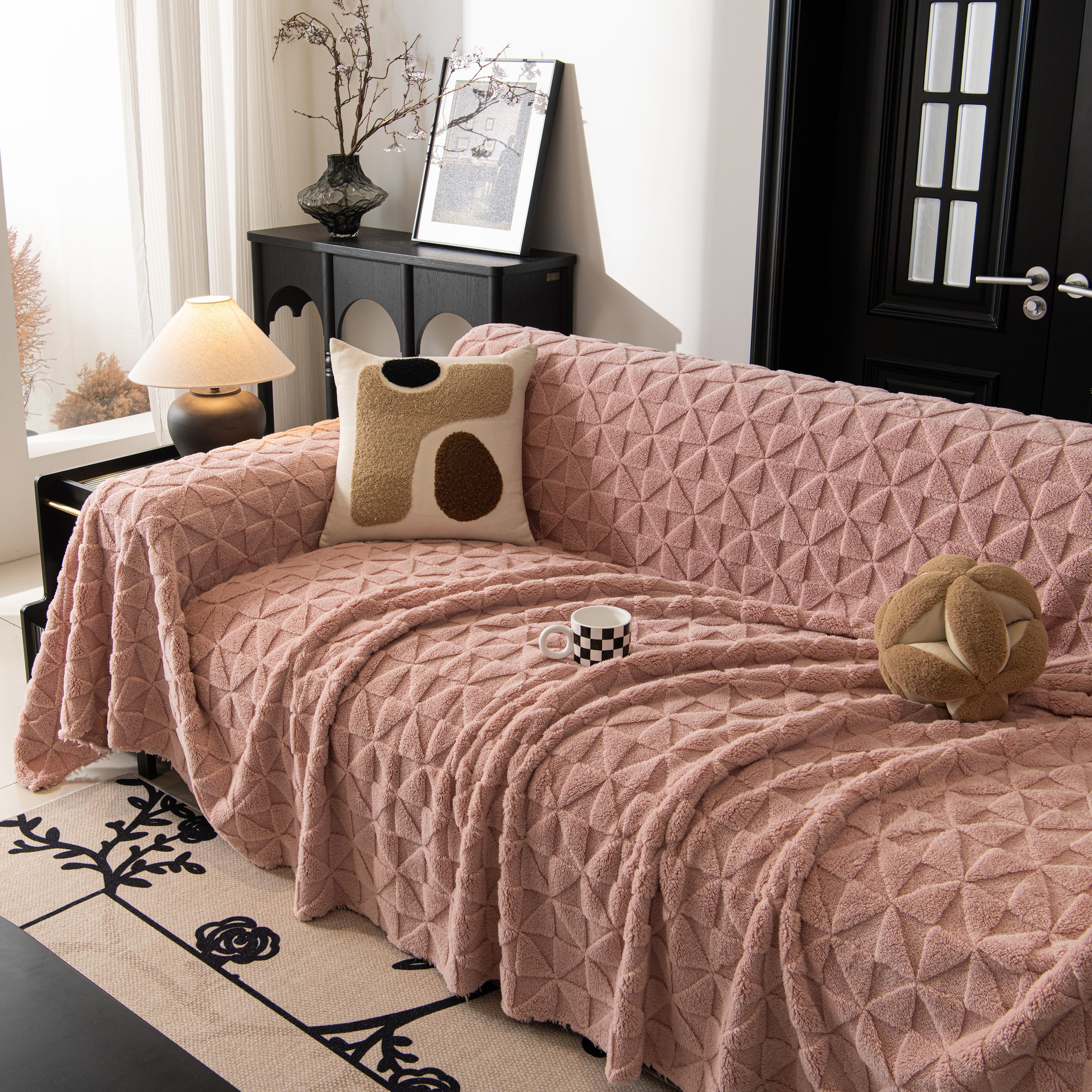Plush Soft Couch Cover For Sofa And Furniture Lightweight Throw Blankets For Sectional Couch