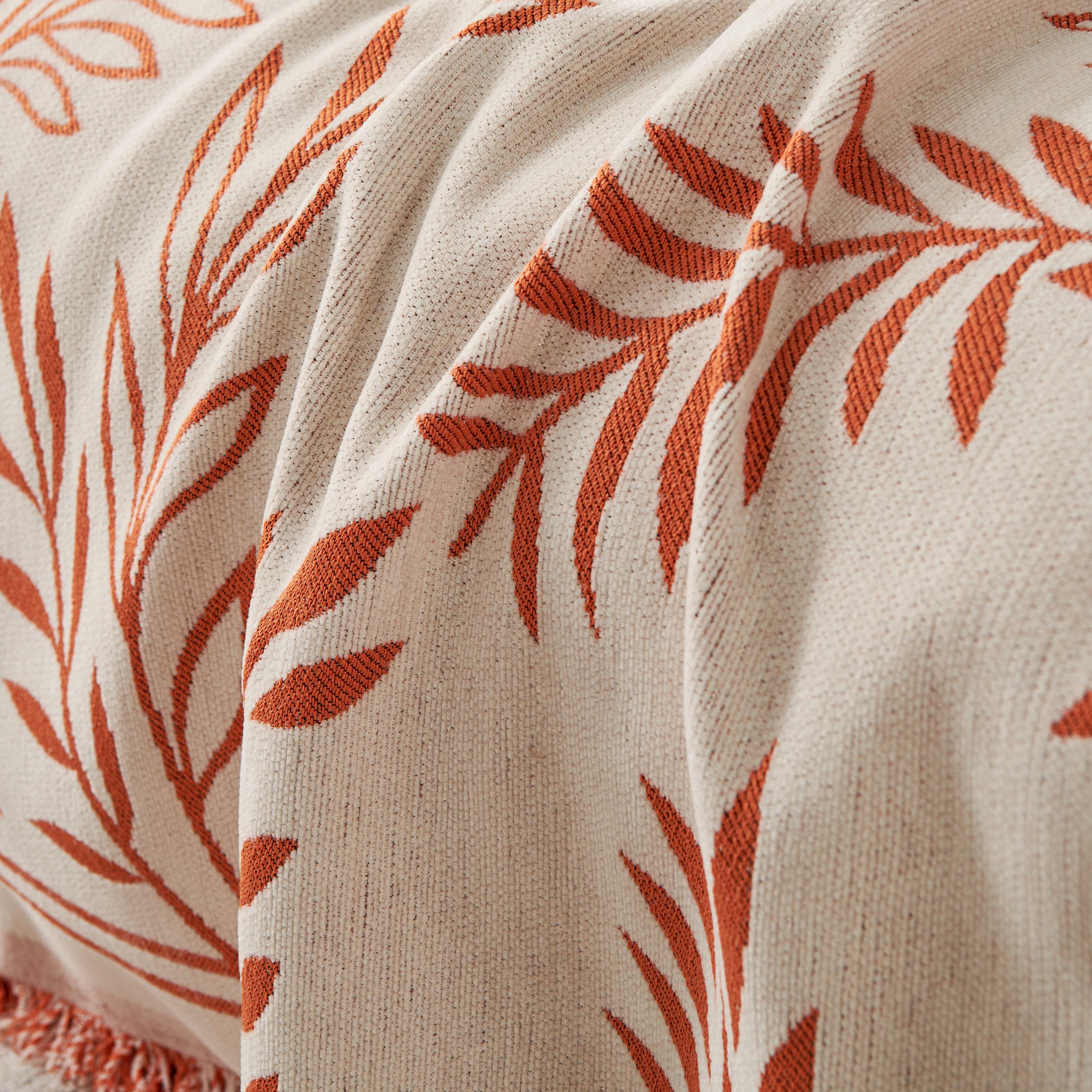 Modern Minimalist Chenille Willow Leaf Pattern Couch Cover Blanket, Luxurious Blankets For The Sofa
