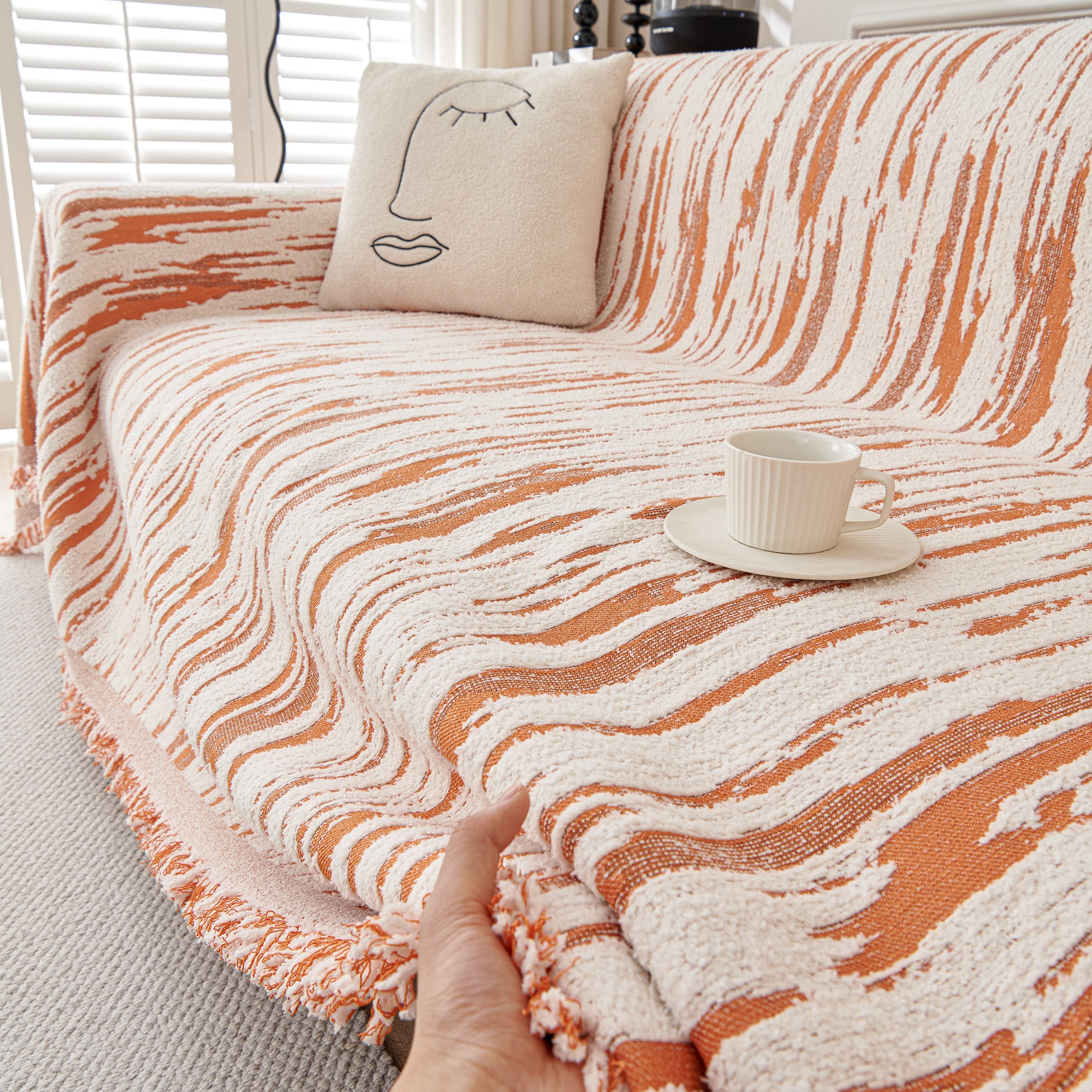 Reversible Sofa Throw Blanket, Couch Cover Sofa Slipcover For Most Shape Sofas